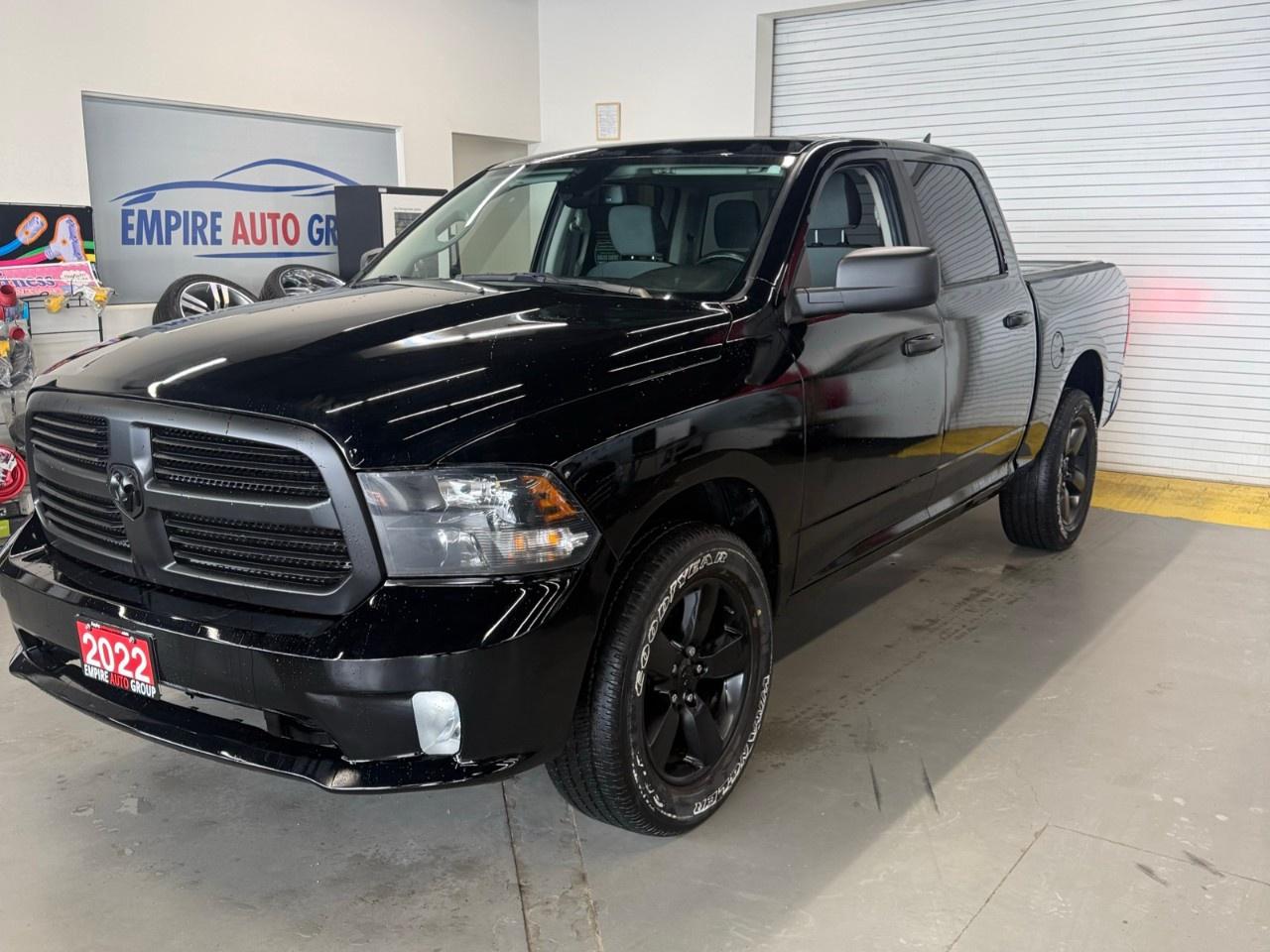 <a href=http://www.theprimeapprovers.com/ target=_blank>Apply for financing</a>

<p>The 2022 Ram 1500 Classic Express in a stunning black finish is a versatile 4x4 Crew Cab that's ready to handle anything you throw its way. With powerful 4x4 handling provided by its 3.6L 6-cylinder engine, producing 305 horsepower at 6400 RPM, this truck is built for both rugged terrains and smooth drives.</p><p>The black exterior complements its bold truck body type, exuding confidence on and off the road. Inside, you'll find comfortable seating with easy-to-use power windows and advanced connectivity options, including Bluetooth connection, to keep you connected while on the go.</p><p>Stay entertained and informed with state-of-the-art technology that makes every drive a pleasure. The backup camera and brake assist are part of the robust safety features, ensuring peace of mind during every journey. Cruise effortlessly with the integrated cruise control system, and enjoy enhanced visibility with heated mirrors.</p><p>Perfect for those who require both power and style in their vehicle, this Ram is equipped to meet the demands of family adventures and hauling needs alike. Ready to take a closer look? Contact our dealership today for more information on how you can make this exceptional truck yours.</p><p>All our certified cars comes with 250 point inspection. 0 Down Payment Options Available. Whether its excellent, good, bad, no credit, collections, a discharged bankruptcy or proposal, even if your still in bankruptcy or proposal, have fines or parking tickets including 407 ETR fines, been divorced, young and no one will give you a shot, new to the country, have a fixed income or are currently self-employed, if you have the income we have the lenders that can get it done, you name it, there are lenders out there that will finance you!</p>                         <p><b>ALL CREDIT SITUATIONS ACCEPTED! Dont hesitate&nbsp;<a class=redborder href=apply.php target=_blank rel=noopener>APPLY NOW!</a></b></p>                         <p>*All payments shown are based on a 4.95%. Rate of borrowing a vehicle over qualified term based on the lender. Example: The cost of borrowing on a vehicle, at the purchase price of $10,000, at 4.95% rate of borrowing over 60 month term would be $43.45+HST weekly. Rates are subject to change without notice. Payments are available on approved credit. <b>Best Interest Rate</b>&nbsp;for your car loan Guaranteed!&nbsp;<i>Vehicle being presented might not be financeable; payments are available on approved credit.</i></p>                         <p><b>* All prices exclude HST and Licensing.&nbsp;</b><b>*At times, a down payment may be required for financing however we will do our best to achieve a $0 down payment.</b></p>                         <p><b>* Guaranteed Savings ask one of our representatives for details all in pricing with only HST extra and discounts offered on our vehicles and warranties. *Financing does NOT apply for As-Is vehicles.</b></p>                         <p><b>* As per OMVIC regulations&comma; this vehicle is not road worthy,  not safety certified and not licensed. Certification is available for $799. All our vehicles are in excellent condition and have been fully inspected by an in-house licensed mechanic. Each Empire Auto Group client is a satisfied guest, GUARANTEED!</b></p>                         <p>* Empire Auto Group shall not be held liable for any errors or omissions pertaining to information provided (whether orally, in writing, or in digital image form) on this website, included but not limited to: year, make, model, vehicle options (both hardware and software), vehicle condition, vehicle trim, accessories, mileage. Client is solely responsible for performing appropriate due diligence as it pertains to any and all information regarding the type, condition, options, vehicle trim, status, and history of vehicle before completing a transaction. The advertised price is a finance only price, if you wish to purchase the vehicle for cash additional $2,000 surcharge will apply. Applicable prices and special offers are subject to change with or without notice and shall be at the full discretion of Empire Auto Group.</p>                         <p>* Vehicle sold as seen as equipped. Cosmetic repairs & non safety items at customers cost if requested.</p>                         <p>This vehicle could be at any of our 3 locations - Empire Auto East (2293 Dundas St, London, ON) or Empire Auto West (282 Springbank Dr, London, ON) or Southdale Motors (284 Springbank Dr, London, ON). Please call us for more information.</p><br/><br/>Looking to Purchase or Finance a Ram 1500 or just a Ram Truck? We carry 100s of handpicked vehicles, with multiple Ram Trucks in stock! Visit us online at <a href=https://empireautogroup.ca/?source_id=6>www.EMPIREAUTOGROUP.CA</a> to view our full line-up of Ram 1500s or  similar Trucks. New Vehicles Arriving Daily!<br/>  	<br/>FINANCING AVAILABLE FOR THIS LIKE NEW RAM 1500!<br/> 	REGARDLESS OF YOUR CURRENT CREDIT SITUATION! APPLY WITH CONFIDENCE!<br/>  	SAME DAY APPROVALS! <a href=https://empireautogroup.ca/?source_id=6>www.EMPIREAUTOGROUP.CA</a> or CALL/TEXT 519.659.0888.<br/><br/>	   	THIS, LIKE NEW RAM 1500 INCLUDES:<br/><br/>  	* Wide range of options that you will enjoy.<br/> 	* Comfortable interior seating<br/> 	* Safety Options to protect your loved ones<br/> 	* Fully Certified<br/> 	* Pre-Delivery Inspection<br/> 	* Door Step Delivery All Over Ontario<br/> 	* Empire Auto Group  Seal of Approval, for this handpicked Ram 1500<br/> 	* Finished in Black, makes this Ram look sharp<br/><br/>  	SEE MORE AT : <a href=https://empireautogroup.ca/?source_id=6>www.EMPIREAUTOGROUP.CA</a>
