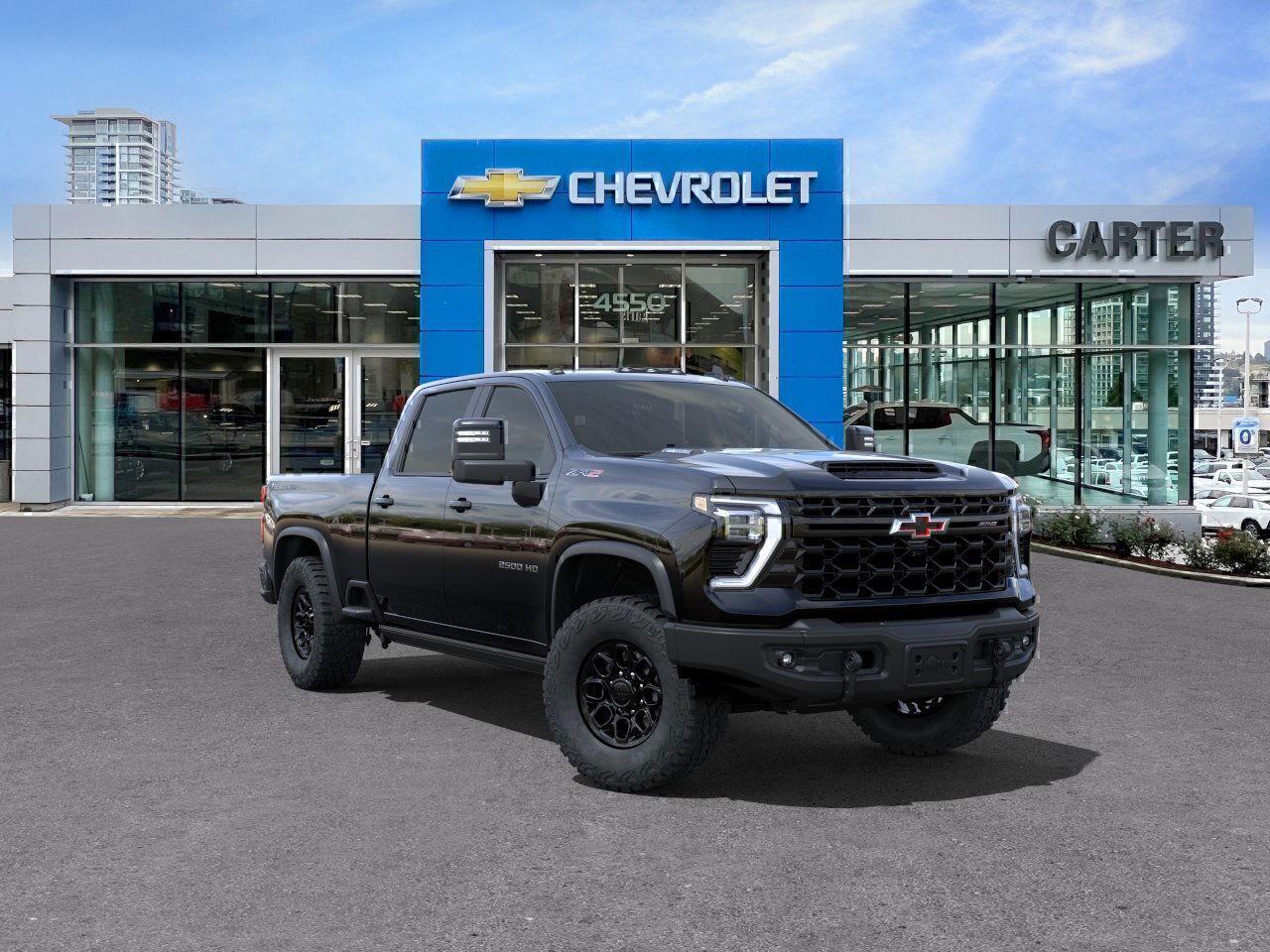 A heavy-duty truck built to haul with confidence and comfort Take power and precision to the next level with the 2025 Chevrolet Silverado 2500HD. Driven by a 6.6L V8 gas engine, it features a power up/down tailgate, Bed View Camera, and In-Vehicle Trailering App to make towing effortless. Inside, enjoy heated, 10-way power-adjustable front seats, a heated wrapped steering wheel, and a 12.3" digital Driver Information Centre. Safety shines with Trailer Side Blind Zone Alert, Front and Rear Park Assist, and StabiliTrak.  Come take it for a test drive today and experience all this stylish vehicle has to offer!  WHY CARTER GM BURNABY?  - An unrivalled vehicle purchasing experience! - Exceeding our loyal customers expectations since 1963 - 4.5 Google star rating with 2,000+ customer reviews - Vehicle trades welcome! Best price guaranteed! - We provide upfront pricing, zero hidden fees, and 100% transparency - Fast approvals and 99% acceptance rates (no matter your current credit status!) - Multilingual staff (many languages spoken) - Comfortable non-pressured environment with in-store television, WIFI and a childrens play area!  Were here to help you drive the vehicle you want, the vehicle you deserve! QUESTIONS? GREAT! WEVE GOT ANSWERS! To speak with a friendly vehicle specialist - CALL NOW! (Doc. Fee: $495.00 Dealer Code: D5505)