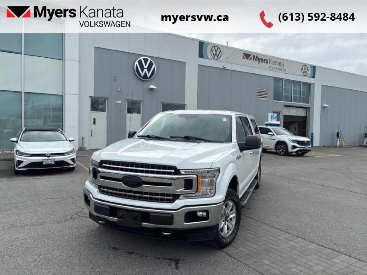 <b>Bluetooth,  Rear View Camera,  SiriusXM,  Aluminum Wheels,  Fog Lights!</b><br> <br>  Compare at $30384 - Our Price is just $29499! <br> <br>   The Ford F-Series is the best-selling vehicle in Canada for a reason. Its simply the most trusted pickup for getting the job done. This  2018 Ford F-150 is fresh on our lot in Kanata. <br> <br>The perfect truck for work or play, this versatile Ford F-150 gives you the power you need, the features you want, and the style you crave! With high-strength, military-grade aluminum construction, this F-150 cuts the weight without sacrificing toughness. The interior design is first class, with simple to read text, easy to push buttons and plenty of outward visibility.This  Super Crew 4X4 pickup  has 96,552 kms. Its  oxford white in colour  and is completely accident free based on the <a href=https://vhr.carfax.ca/?id=K65W12qpa2eZbx3/1FHnhJr4xZ1H4iIY target=_blank>CARFAX Report</a> . It has an automatic transmission and is powered by a  290HP 3.3L V6 Cylinder Engine.  It may have some remaining factory warranty, please check with dealer for details. <br> <br> Our F-150s trim level is XLT. This Ford F-150 XLT is a hard working pickup and a great value. It comes with an AM/FM CD/MP3 player with an audio aux jack, SiriusXM, SYNC voice activated connectivity with Bluetooth, a rearview camera, power windows, power doors with remote keyless entry, cruise control, air conditioning, a locking tailgate, aluminum wheels, fog lights, and more. This vehicle has been upgraded with the following features: Bluetooth,  Rear View Camera,  Siriusxm,  Aluminum Wheels,  Fog Lights,  Sync. <br> To view the original window sticker for this vehicle view this <a href=http://www.windowsticker.forddirect.com/windowsticker.pdf?vin=1FTEW1EBXJFC33810 target=_blank>http://www.windowsticker.forddirect.com/windowsticker.pdf?vin=1FTEW1EBXJFC33810</a>. <br/><br> <br>To apply right now for financing use this link : <a href=https://www.myersvw.ca/en/form/new/financing-request-step-1/44 target=_blank>https://www.myersvw.ca/en/form/new/financing-request-step-1/44</a><br><br> <br/><br>Backed by Myers Exclusive NO Charge Engine/Transmission for life program lends itself for your peace of mind and you can buy with confidence. Call one of our experienced Sales Representatives today and book your very own test drive! Why buy from us? Move with the Myers Automotive Group since 1942! We take all trade-ins - Appraisers on site - Full safety inspection including e-testing and professional detailing prior delivery! <br><br>*LIFETIME ENGINE TRANSMISSION WARRANTY NOT AVAILABLE ON VEHICLES MARKED AS-IS, VEHICLES WITH KMS EXCEEDING 140,000KM, VEHICLES 8 YEARS & OLDER, OR HIGHLINE BRAND VEHICLES (eg.BMW, INFINITI, CADILLAC, LEXUS...). FINANCING OPTIONS NOT AVAILABLE ON VEHICLES MARKED AS-IS OR AS-TRADED.<br> Come by and check out our fleet of 40+ used cars and trucks and 30+ new cars and trucks for sale in Kanata.  o~o