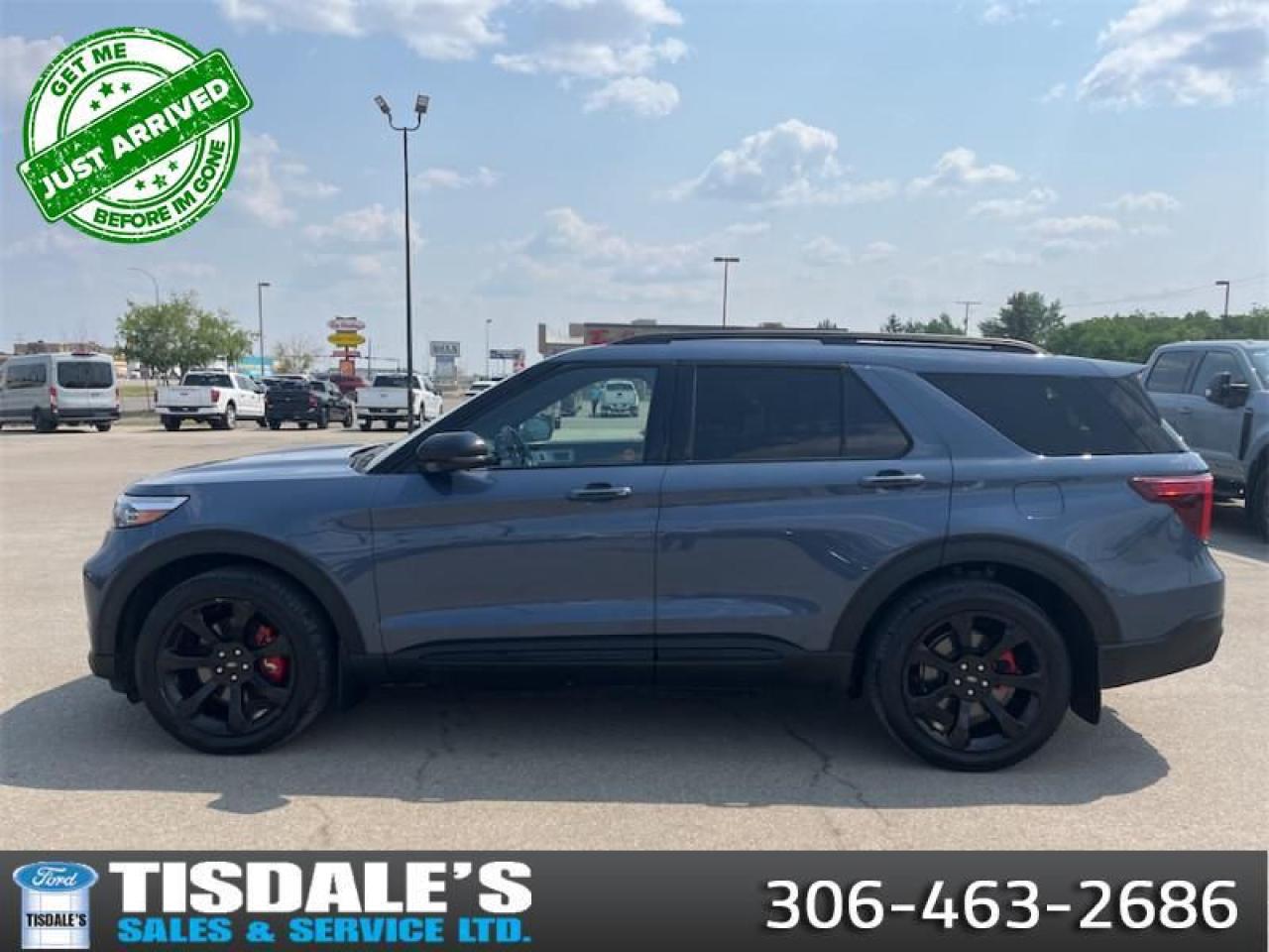 Check out the large selection of pre-owned vehicles at Tisdales today!<br> <br>   This Explorer was built to do more than just get groceries, with all-new technologies, this SUV was built for adventure. This  2021 Ford Explorer is fresh on our lot in Kindersley. <br> <br>This Ford Explorer is the ultimate exploration vehicle with plenty of style and space for all of your passengers and cargo. It has the hauling capabilities of a midsize SUV combined with strong off-road capabilities. Whether your next family adventure is to the grocery store or over a high mountain pass, the Ford Explorer was built to get you there with ease.This  SUV has 80,003 kms. Its  infinite blue metallic tinted clearcoat in colour  . It has a 10 speed automatic transmission and is powered by a  400HP 3.0L V6 Cylinder Engine.  It may have some remaining factory warranty, please check with dealer for details. <br> To view the original window sticker for this vehicle view this <a href=http://www.windowsticker.forddirect.com/windowsticker.pdf?vin=1FM5K8GC1MGA73854 target=_blank>http://www.windowsticker.forddirect.com/windowsticker.pdf?vin=1FM5K8GC1MGA73854</a>. <br/><br> <br>To apply right now for financing use this link : <a href=http://www.tisdales.com/shopping-tools/apply-for-credit.html target=_blank>http://www.tisdales.com/shopping-tools/apply-for-credit.html</a><br><br> <br/><br>Tisdales is not your standard dealership. Sales consultants are available to discuss what vehicle would best suit the customer and their lifestyle, and if a certain vehicle isnt readily available on the lot, one will be brought in. o~o