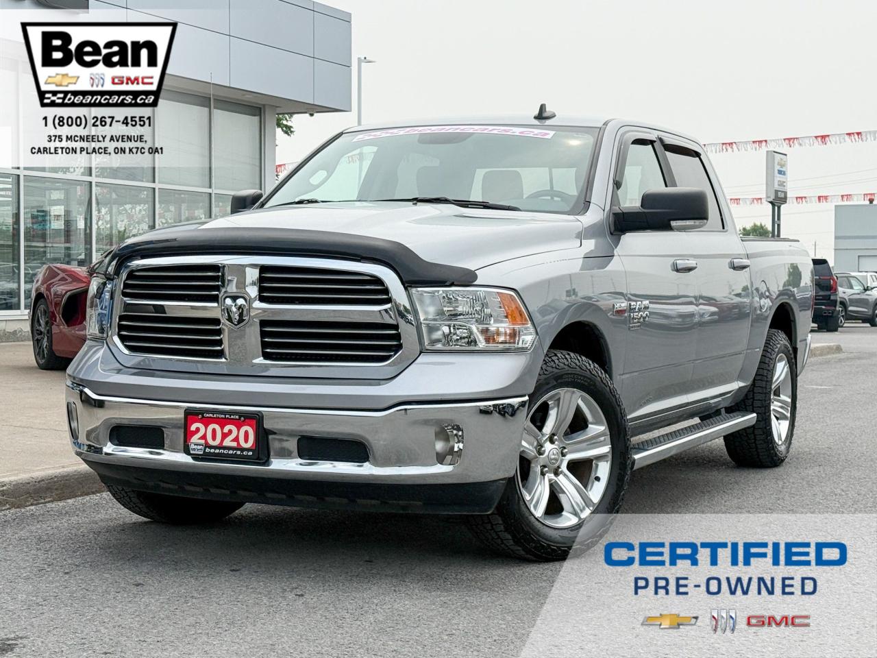 Used 2020 RAM 1500 Classic SLT 5.7L HEMI V8 WITH REMOTE ENTRY, HEATED SEATS, HEATED STEERING WHEEL, CLOTH SEATS, SLIDING REAR WINDOW, APPLE CARPLAY AND ANDROID AUTO for sale in Carleton Place, ON