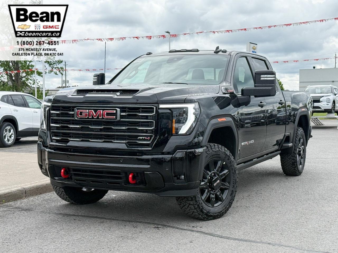 New 2025 GMC Sierra 2500 HD AT4 DURAMAX 6.6L WITH REMOTE START/ENTRY, SUNROOF, HEATED SEATS, VENTILATED SEATS & HEATED STEERING WHEEL, HD SURROUND VISION for sale in Carleton Place, ON