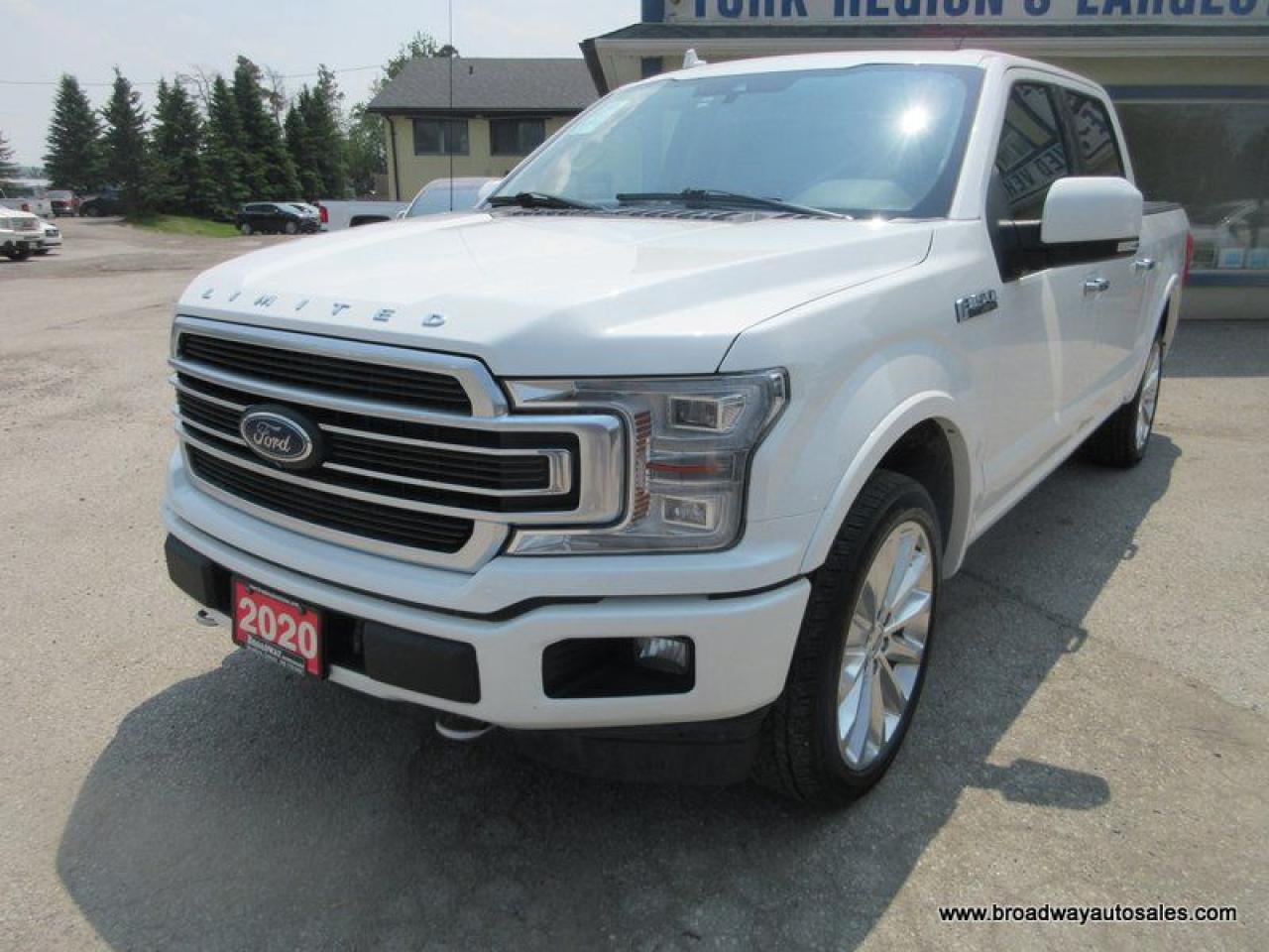 Used 2020 Ford F-150 LOADED LIMITED-EDITION 5 PASSENGER 3.5L - ECO-BOOST.. 4X4.. CREW-CAB.. SHORTY.. NAVIGATION.. SUNROOF.. LEATHER.. HEATED/AC SEATS.. for sale in Bradford, ON
