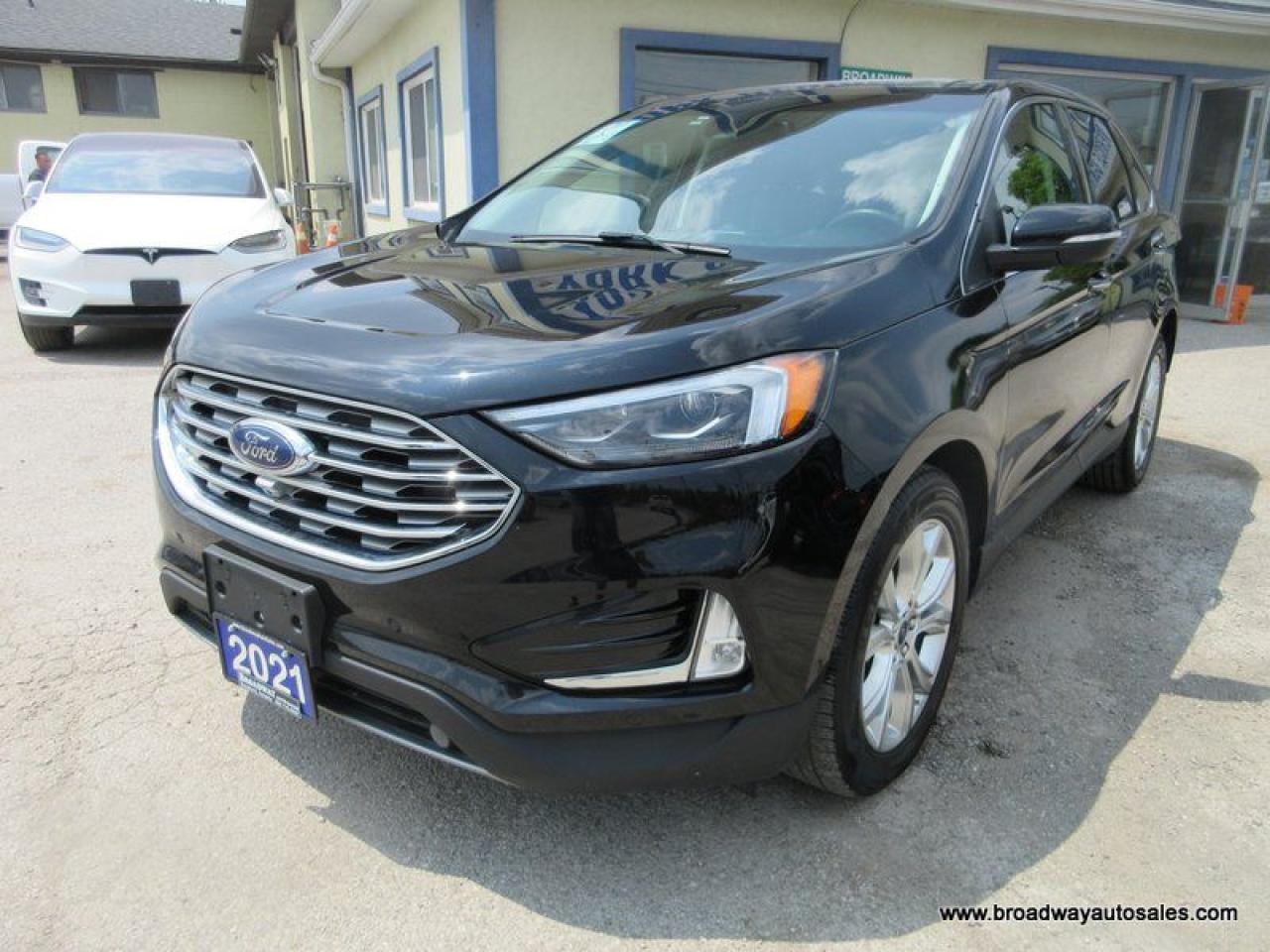 Used 2021 Ford Edge ALL-WHEEL DRIVE TITANIUM-MODEL 5 PASSENGER 2.0L - DOHC.. NAVIGATION.. PANORAMIC SUNROOF.. LEATHER.. HEATED/AC SEATS.. POWER TAILGATE.. for sale in Bradford, ON