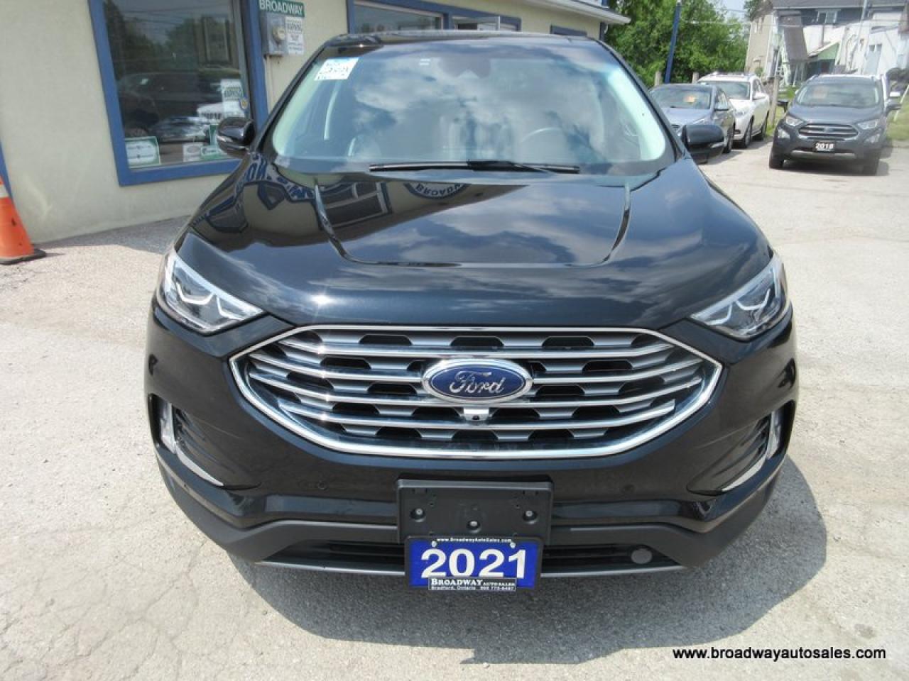 2021 Ford Edge ALL-WHEEL DRIVE TITANIUM-MODEL 5 PASSENGER 2.0L - DOHC.. NAVIGATION.. PANORAMIC SUNROOF.. LEATHER.. HEATED/AC SEATS.. POWER TAILGATE.. Photo