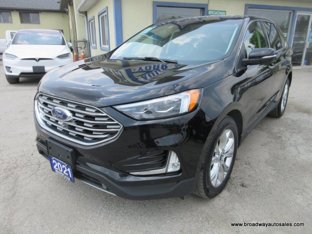 2021 Ford Edge ALL-WHEEL DRIVE TITANIUM-MODEL 5 PASSENGER 2.0L - DOHC.. NAVIGATION.. PANORAMIC SUNROOF.. LEATHER.. HEATED/AC SEATS.. POWER TAILGATE.. Photo