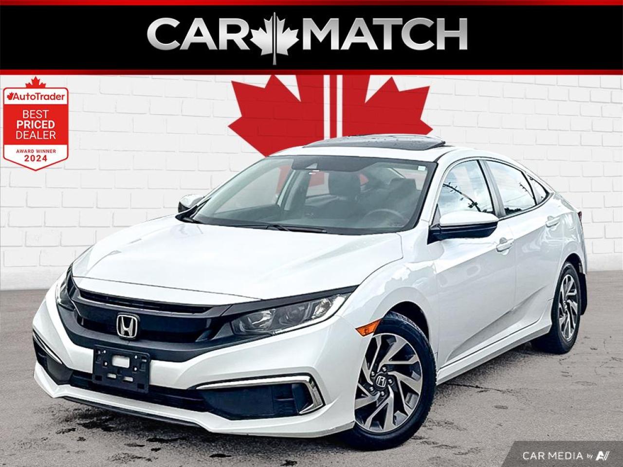 2020 Honda Civic EX / NO ACCIDENTS / SUNROOF / HEATED SEATS / AUTO