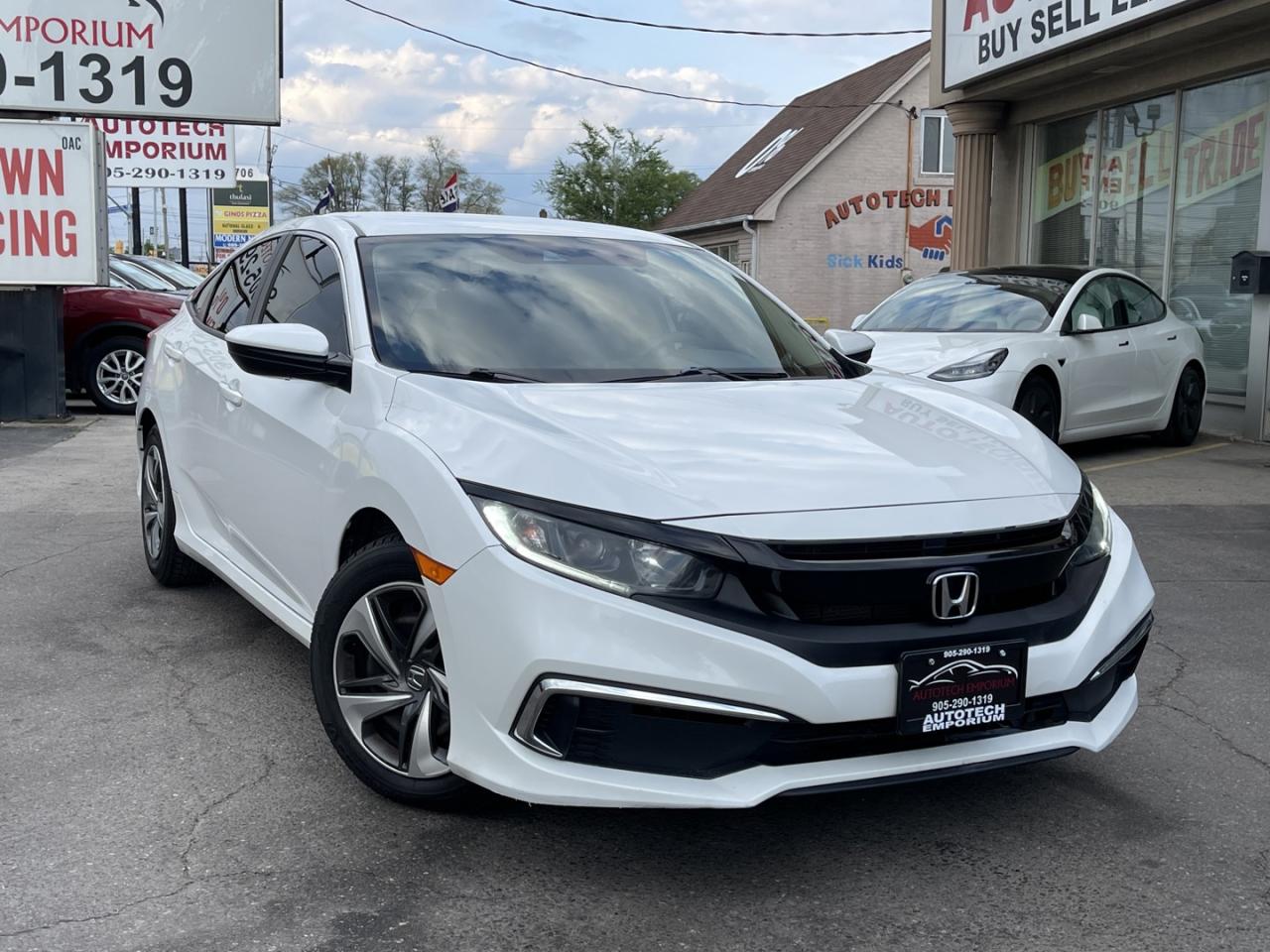 Used 2019 Honda Civic LX Pear White Honda Sensing / Htd Seats / Carplay Android for sale in Mississauga, ON