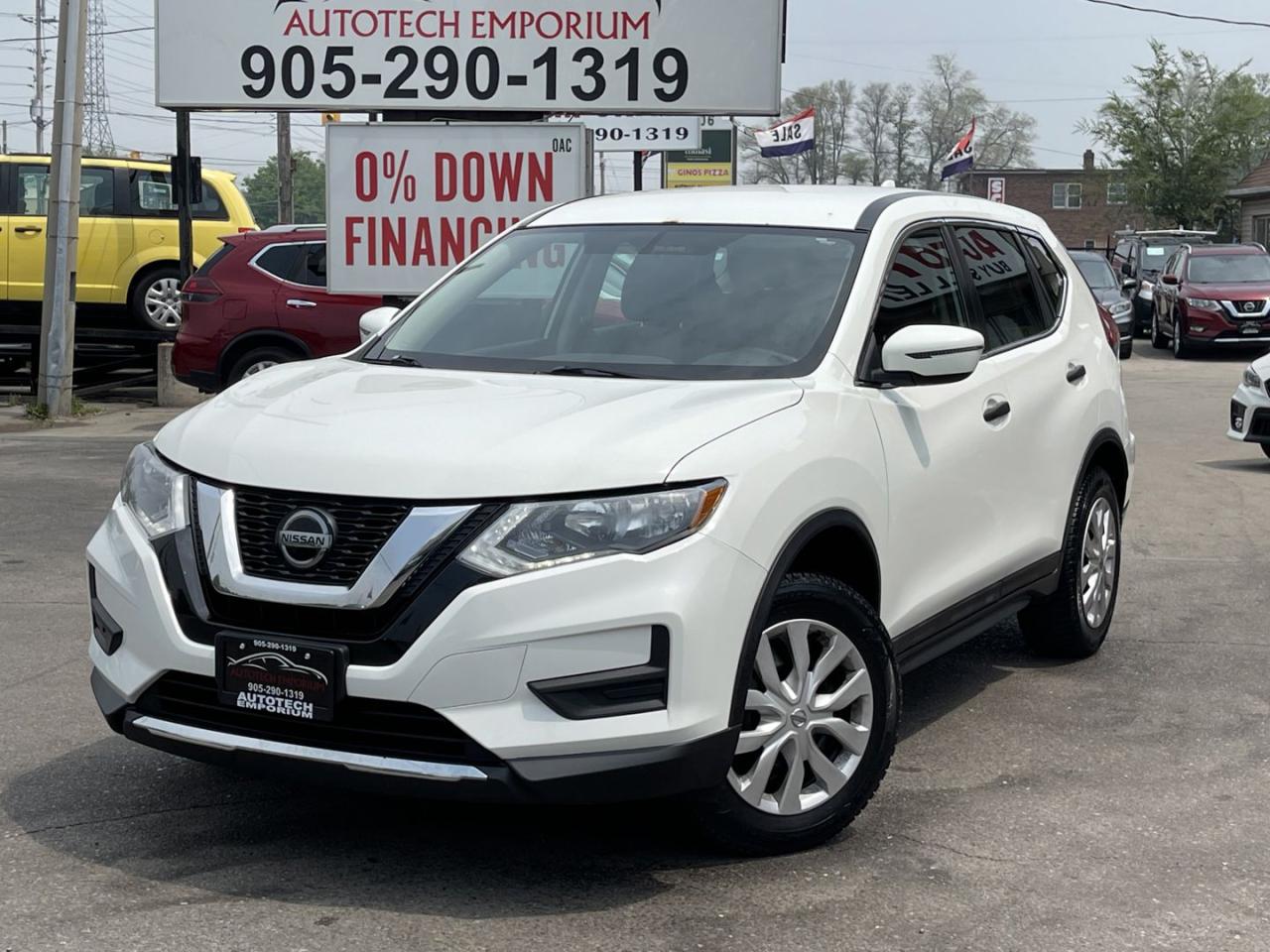 Used 2018 Nissan Rogue S AWD Pearl White Rev Cam / Bluetooth / Blind Spot for sale in Mississauga, ON