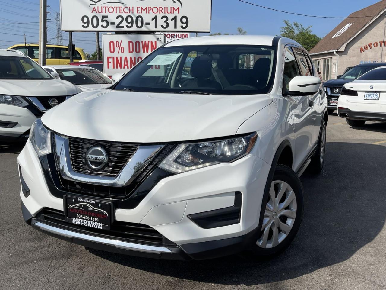 Used 2018 Nissan Rogue S AWD Pearl White Rev Cam / Bluetooth / Blind Spot for sale in Mississauga, ON