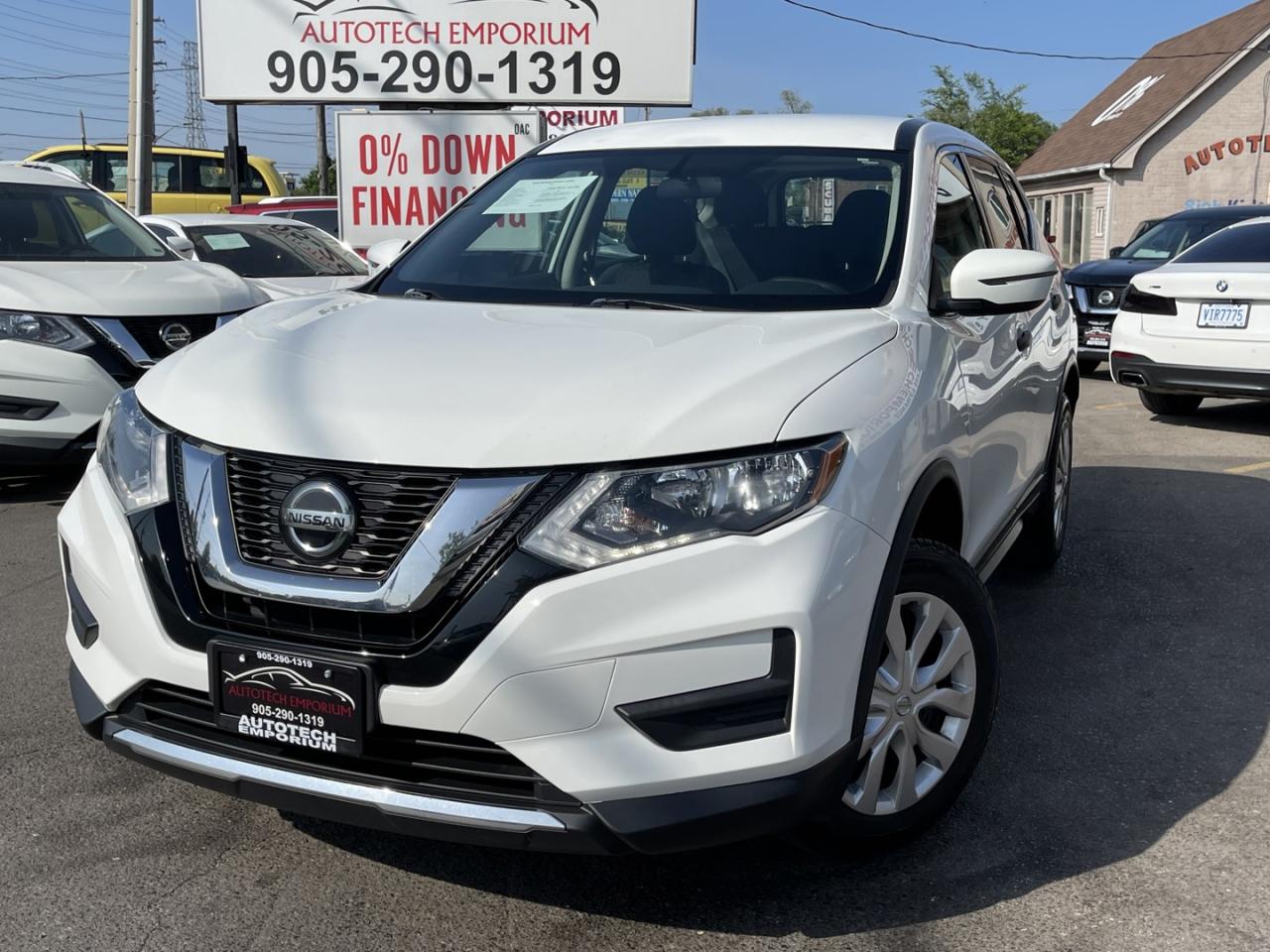 Used 2018 Nissan Rogue S AWD Pearl White Rev Cam / Bluetooth / Blind Spot for sale in Mississauga, ON