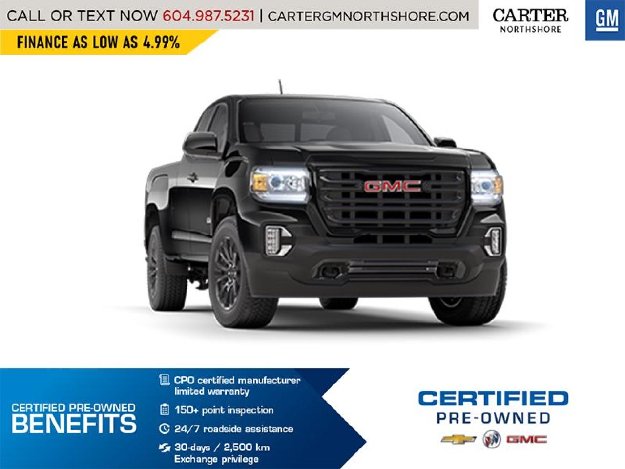 Used 2022 GMC Canyon Auto Locking Limited Slip Diff/Cruise/Touchscreen for sale in North Vancouver, BC