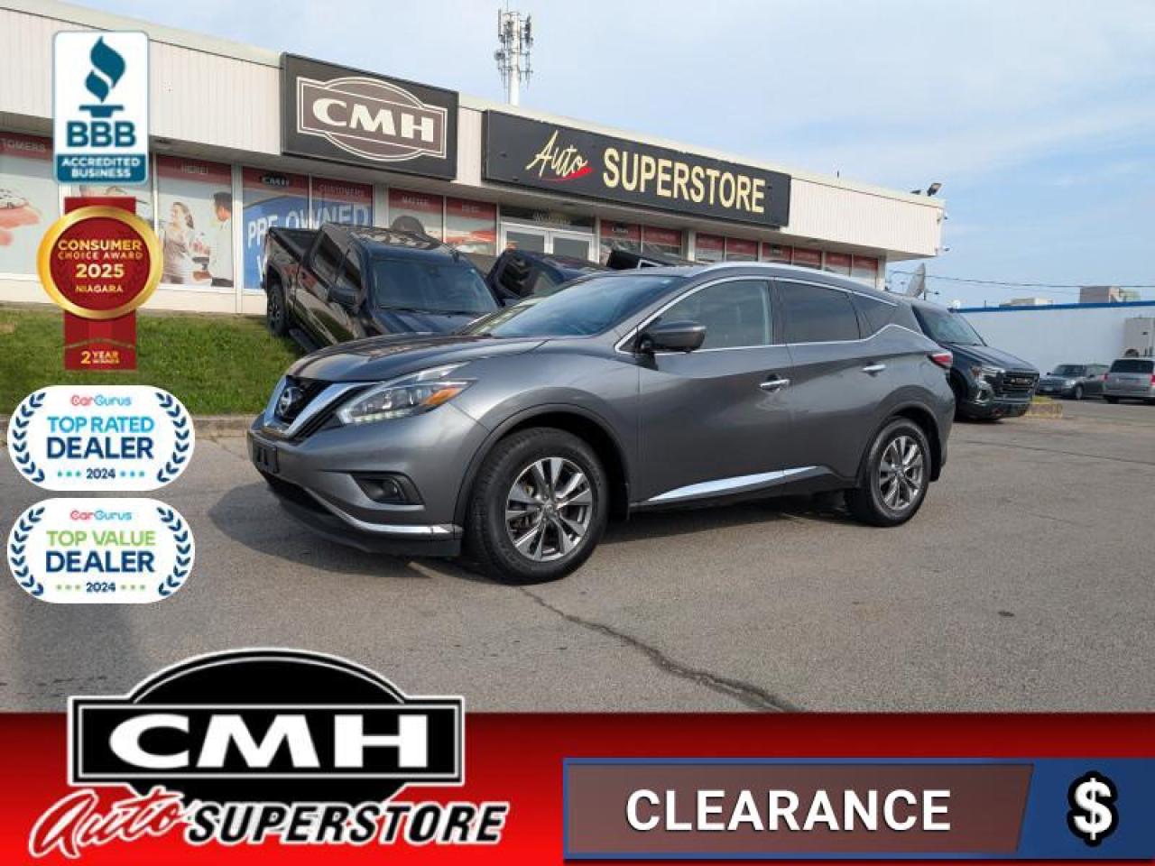 2018 Nissan Murano AWD SL  **LOW KMS - 1 OWNER - CLEAN CF**