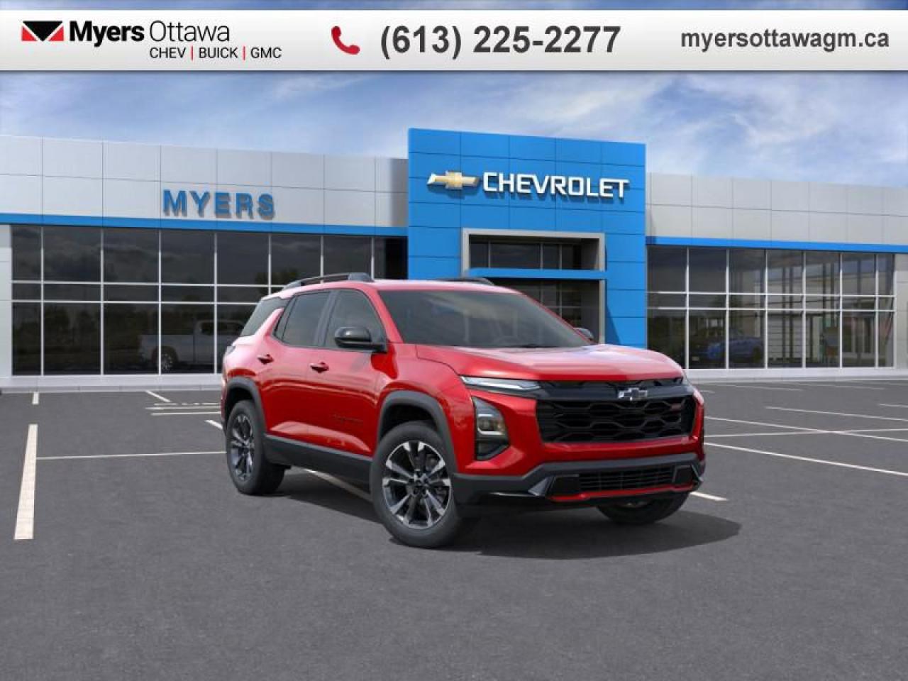 <br> <br>  Hello. <br> <br><br> <br> This radiant red tnt SUV  has an automatic transmission.<br> <br> Our Equinoxs trim level is RS. <br><br> <br>To apply right now for financing use this link : <a href=https://creditonline.dealertrack.ca/Web/Default.aspx?Token=b35bf617-8dfe-4a3a-b6ae-b4e858efb71d&Lang=en target=_blank>https://creditonline.dealertrack.ca/Web/Default.aspx?Token=b35bf617-8dfe-4a3a-b6ae-b4e858efb71d&Lang=en</a><br><br> <br/>    4.99% financing for 84 months.  Incentives expire 2025-06-30.  See dealer for details. <br> <br><br> Come by and check out our fleet of 40+ used cars and trucks and 150+ new cars and trucks for sale in Ottawa.  o~o