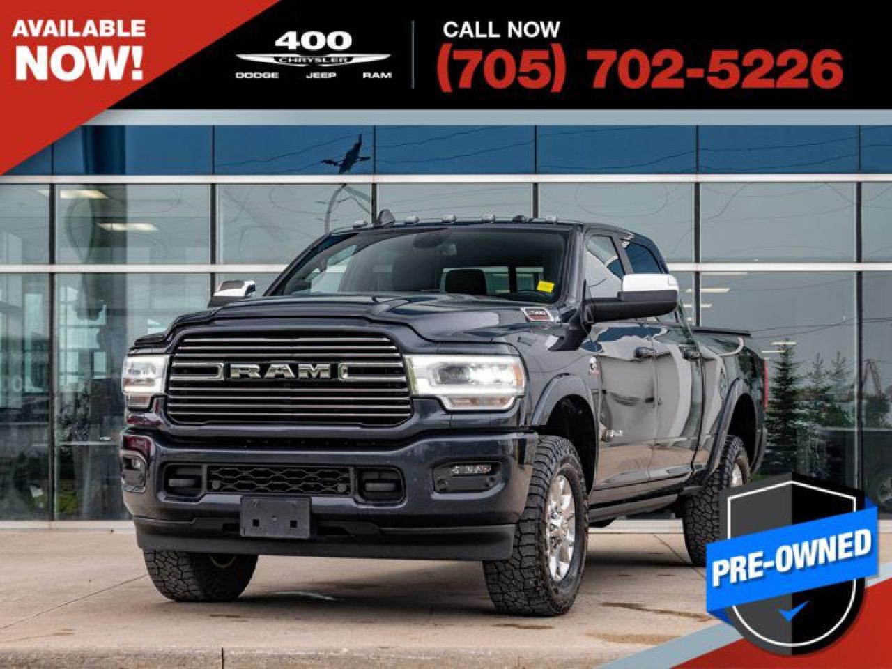 | ONE OWNER | NO REPORTED ACCIDENTS | Experience unmatched power, luxury, and capability with this 2022 RAM 2500 Laramie Crew Cab 4x4, equipped with the legendary 6.7L Cummins Turbo Diesel enginerenowned for its exceptional torque, towing strength, and durability. Inside, youll find premium leather bucket seats that deliver comfort and style, while the Snow Chief Group ensures youre ready for the harshest conditions with enhanced winter performance features. The bold Sport Appearance Package gives this truck a sleek, aggressive look, and the Laramie Level D Group adds upscale amenities that elevate your driving experience. Stay connected and in control with the advanced Uconnect 5 system featuring a massive 12 touchscreenperfect for navigation, entertainment, and vehicle controls. This RAM 2500 blends rugged capability with refined luxury like no other.