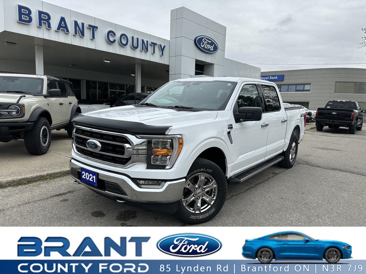 2021 Ford F-150 XLT | 4WD | SuperCrew 5.5 Box | Built Tough, Ready for Work or Play

Get the job doneand look good doing itin this capable and well-equipped 2021 Ford F-150 XLT. With a spacious SuperCrew cab and 4x4 capability, this truck is ready for whatever comes your way.

?? Key Features:
 4WD  Confident handling in all road and weather conditions
 SuperCrew 5.5 Box  Roomy cabin + versatile cargo space
 XLT Trim  Smart features and comfort-focused touches
 Ford SYNC Technology  Seamless connectivity on the go
 Modern Styling  Bold grille, alloy wheels, and rugged design

 Price Includes Full Safety Inspection
?? Clean CarFax Available  Ask Us Today!

?? Call 519-756-6191 or ?? sales@brantcountyford.ca for more information.
Brant County Ford  Family-owned and proudly serving the Brantford community for over 40 years.

Disclaimers:
All prices are plus HST and Licensing.
Ontario pricing includes OMVIC fee (where applicable), accessories, dealer-installed options, administration, and other retailer charges.
All prices are in Canadian dollars unless otherwise indicated. Retailers are free to set individual prices.