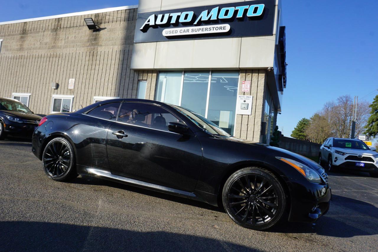 Used 2013 Infiniti G Convertible 3.7L V6 CONVERTIBLE CERTIFIED *ACCIDENT FREE* CAMERA NAV BLUETOOTH LEATHER HEATED SEATS CRUISE ALLOYS for sale in Burlington, ON