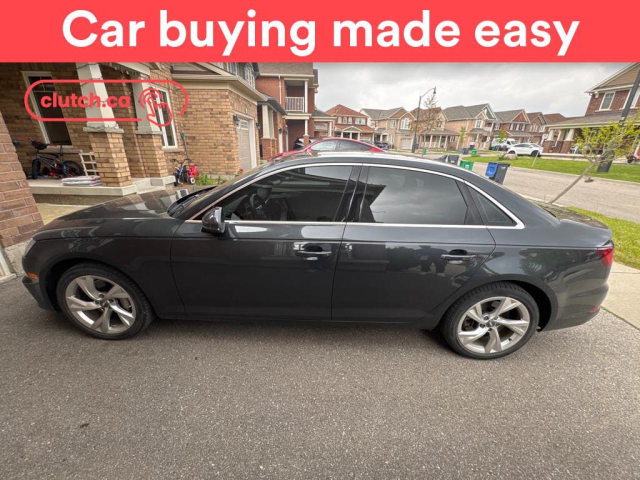 Used 2019 Audi A4 Progressiv AWD w/ Apple CarPlay, Heated Front Seats, Rearview Cam for sale in Toronto, ON