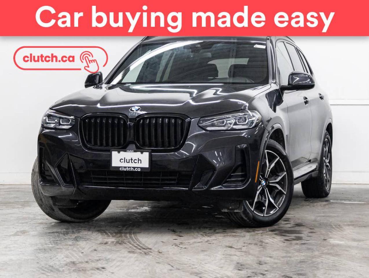 Used 2022 BMW X3 xDrive30i AWD w/ Apple CarPlay & Android Auto, Panoramic Moonroof, Nav for sale in Toronto, ON