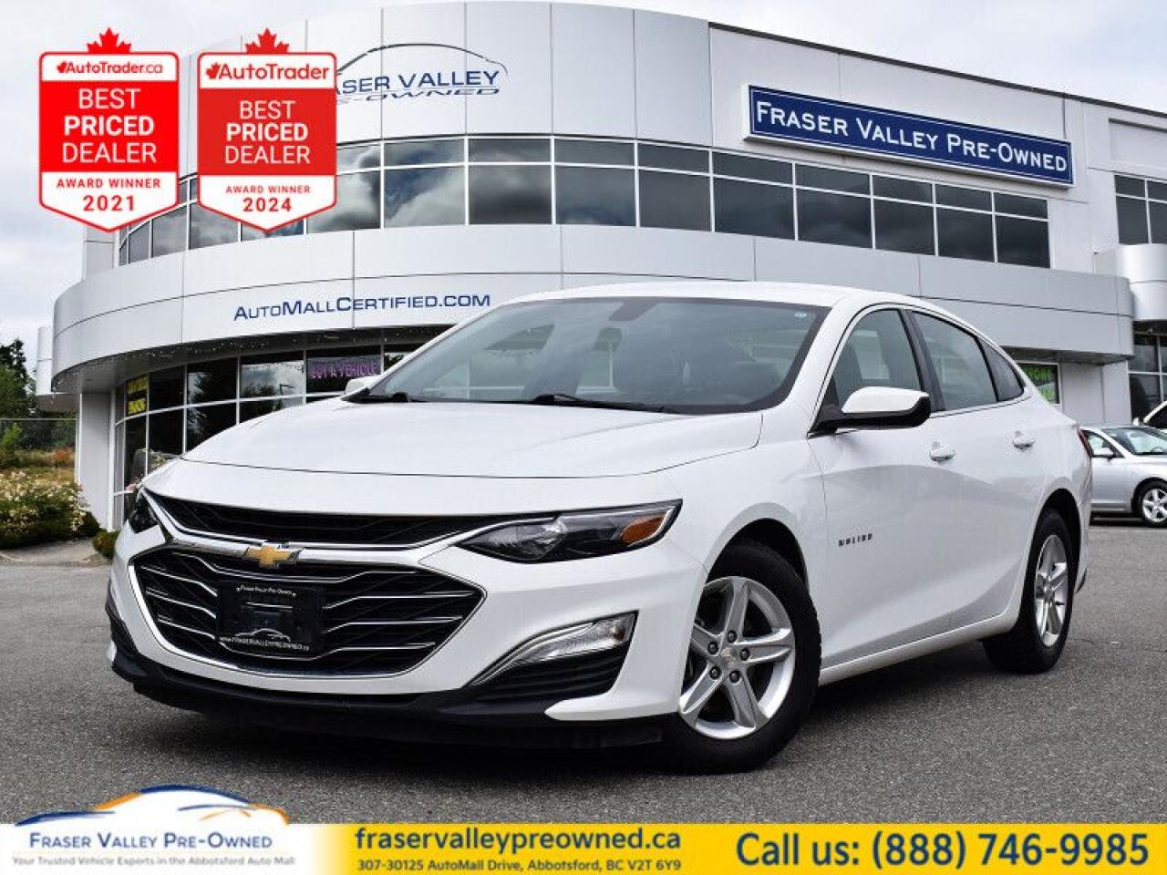 Used 2022 Chevrolet Malibu LS  - Android Auto -  Apple CarPlay - $102.61 /Wk for sale in Abbotsford, BC