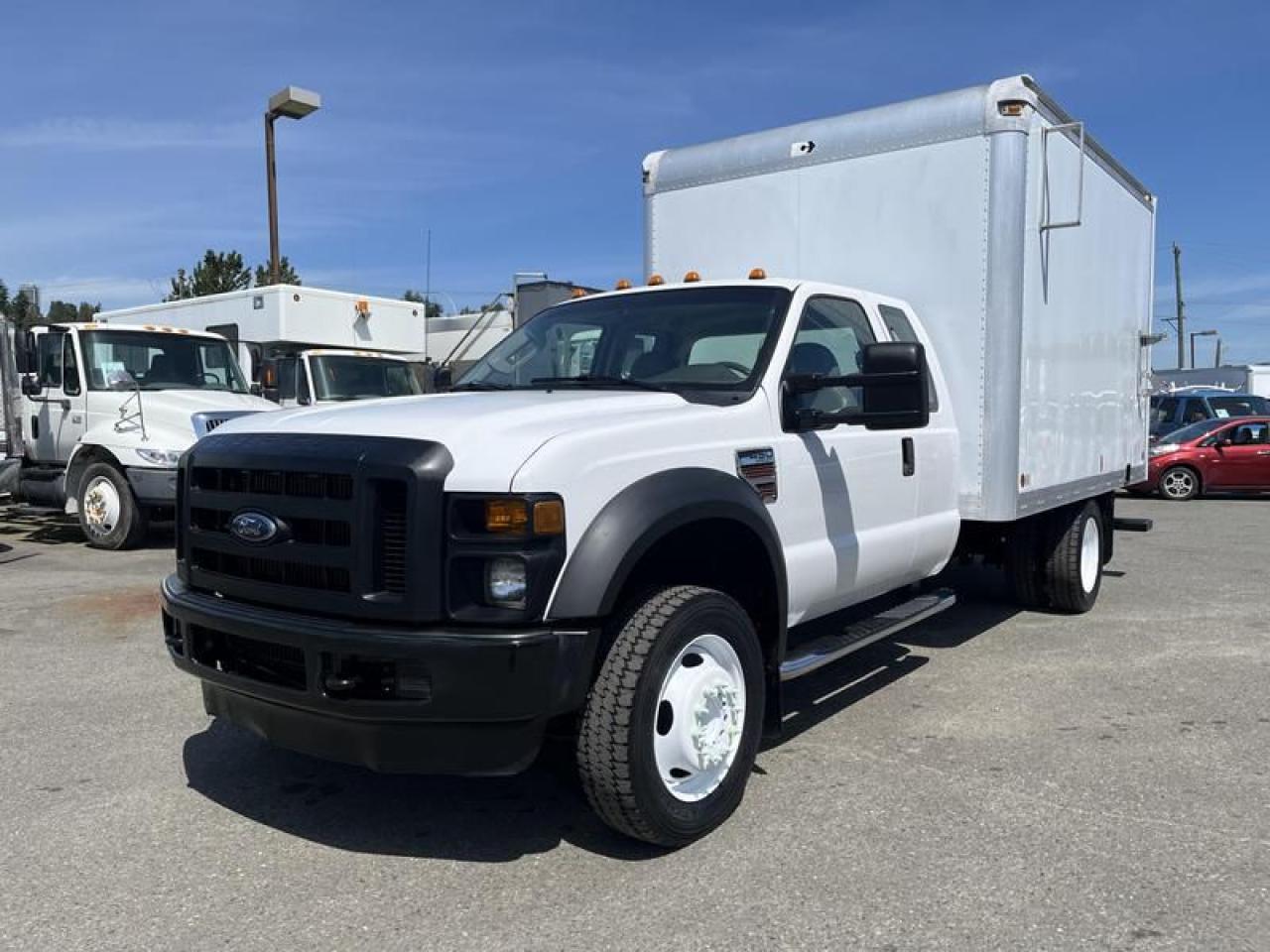 Used 2008 Ford F-450 SD 12 Foot Cube Van 2WD Diesel Rear Shelving work area for sale in Burnaby, BC