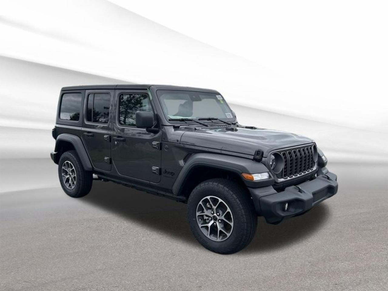 Experience adventure and capability with the brand new 2025 Jeep Wrangler Sport S, now available at Steele Halifax Chrysler Dodge Jeep Ram FIAT in Halifax. This four-door SUV features a stylish grey exterior paired with a sleek black interior, blending rugged design with modern comfort. Powered by a responsive 2.0 L Intercooled Turbo Premium Unleaded I-4 engine and equipped with automatic transmission and four-wheel drive, the Wrangler Sport S is ready for any journey. Enjoy enhanced convenience with features like a heated steering wheel, rear window defroster, and adaptive cruise control, making every drive enjoyable and secure.ADVANCED SAFETY FEATURESAdaptive cruise control for safer highway drivingFour-wheel drive for superior traction and controlRear window defroster for improved rear visibilityAdvanced braking system for reliable stopping powerPERFORMANCE AND EFFICIENCY2.0 L Intercooled Turbo I-4 engineAutomatic transmission for smooth gear shiftsFour-wheel drive for all-terrain capabilityDual overhead camshaft (DOHC) for efficient powerCOMFORT AND CONVENIENCEHeated steering wheel for cold weather comfortSpacious black interior for relaxed journeysRear window defroster for added convenienceFour-door access for easy entry and exitTECHNOLOGY AND CONNECTIVITYAdaptive cruise control for effortless long drivesModern instrument cluster for clear informationIntegrated vehicle controls for user-friendly operationConnectivity-ready for your digital lifestyleCARGO SPACEFlexible rear cargo area for gear and luggageSplit-fold rear seats for expanded storageEasy access through four doorsAmple room for outdoor equipment and essentialsWHAT OTHER OWNERS LIKEConfident four-wheel drive in all conditionsHeated steering wheel for year-round comfortTurbocharged engine for responsive performancePractical rear window defroster for visibility