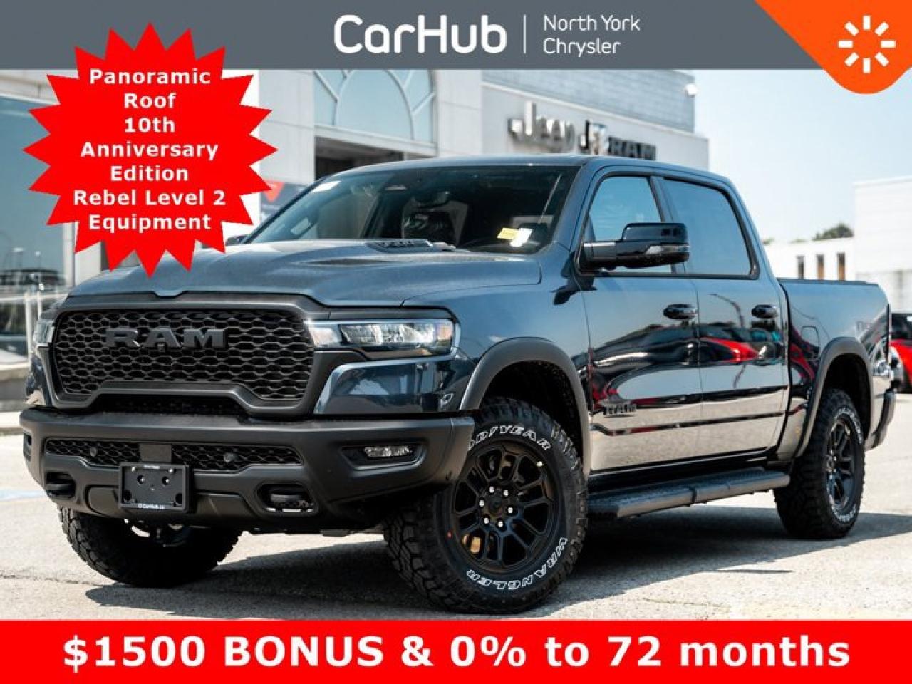 New 2025 RAM 1500 REBEL Panoroof Air Suspension 10th Anniversary Edition Rebel Level 2 Equipment Group for sale in Thornhill, ON