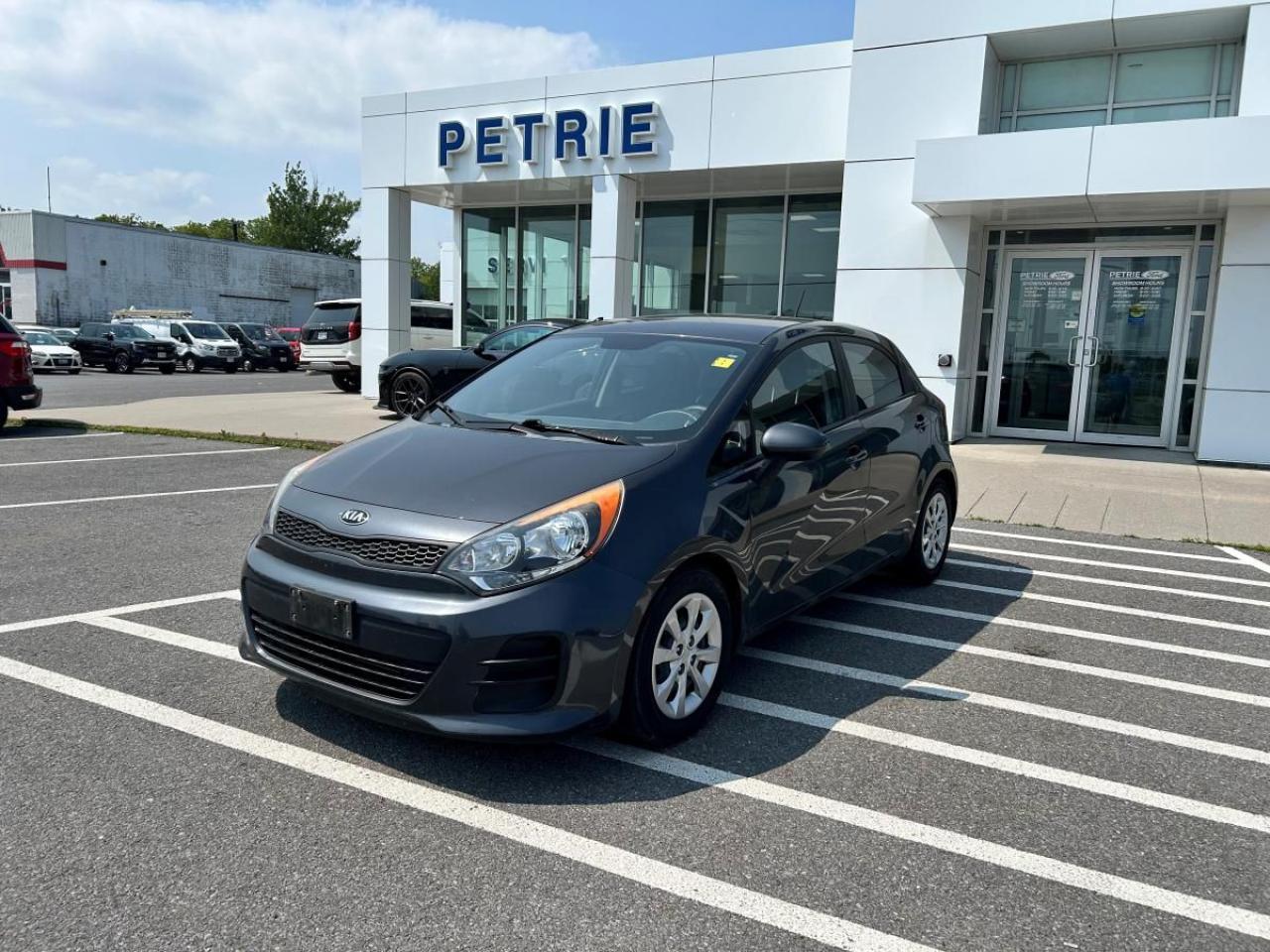 <p>Sweet little hatchback!

Take a look at this 2016 Kia Rio LX! A fun little hatchback with 6-speed manual transmission</p>
<p> a perfect first car for a new graduate or young adult. This zippy vehicle combines quirky style with modern flair and would be a great fit for someone learning to drive and ready to explore. This Kia has no reported accidents</p>
<p> relatively low mileage and is priced to move quickly. 

Key features: 

--> 1.6L 4-cylinder engine with 6-speed manual transmission
--> Front wheel drive with electric-assist power rack-and-pinion steering
--> 4-wheel ABS and brake assist system
--> Power adjustable and heated outside mirrors

This charmer is waiting to spark joy in its next owner</p>
<a href=http://www.petrieford.com/used/Kia-Rio-2016-id12385350.html>http://www.petrieford.com/used/Kia-Rio-2016-id12385350.html</a>