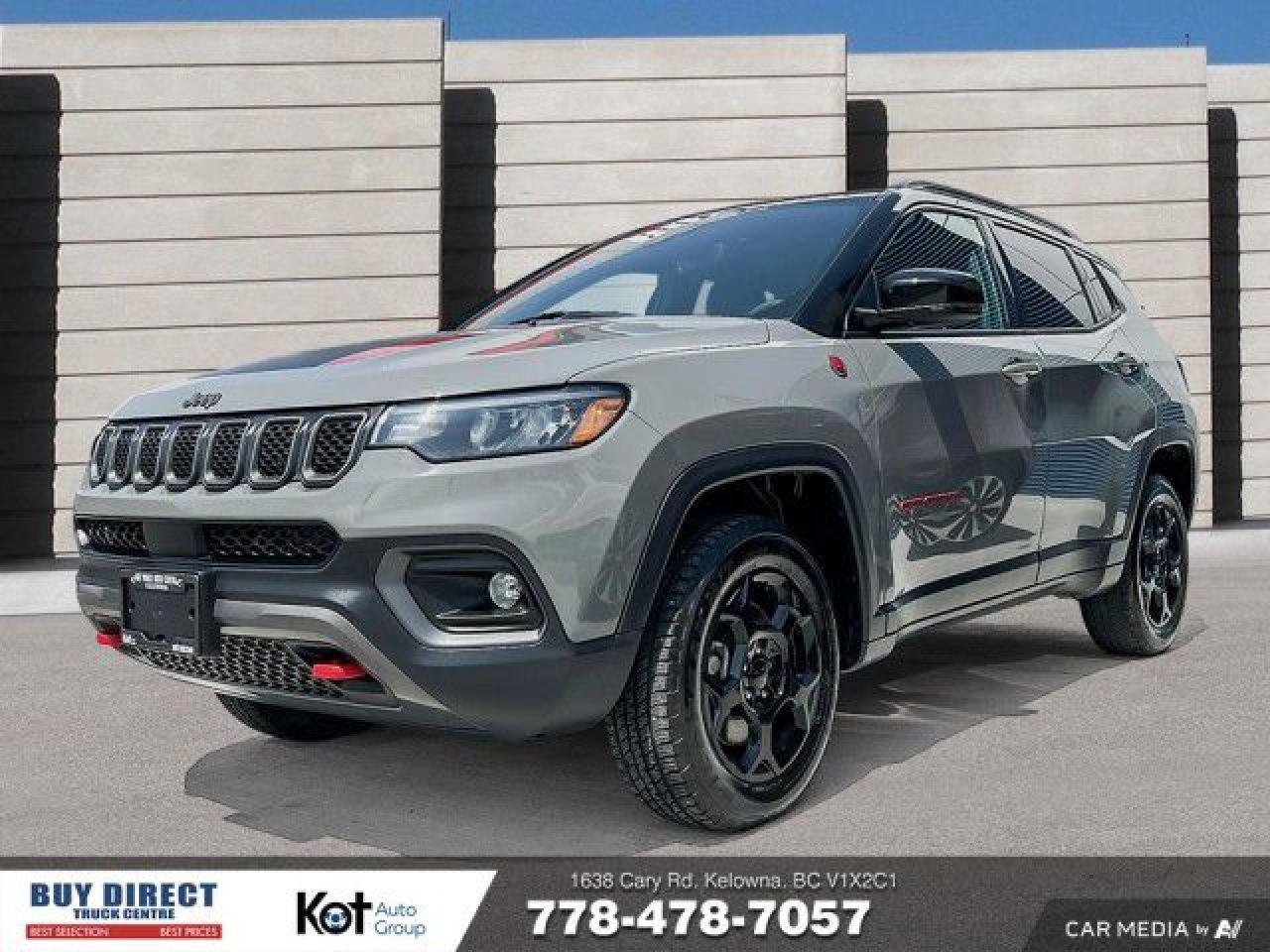 Used 2023 Jeep Compass Trailhawk AUTO, KEYLESS ENTRY, HEATED LEATHER SEATS, TOUCH SCREEN, DOWN HILL ASSIST, BLUETOOTH WITH BACK UP CAMERA!!!! for sale in Kelowna, BC