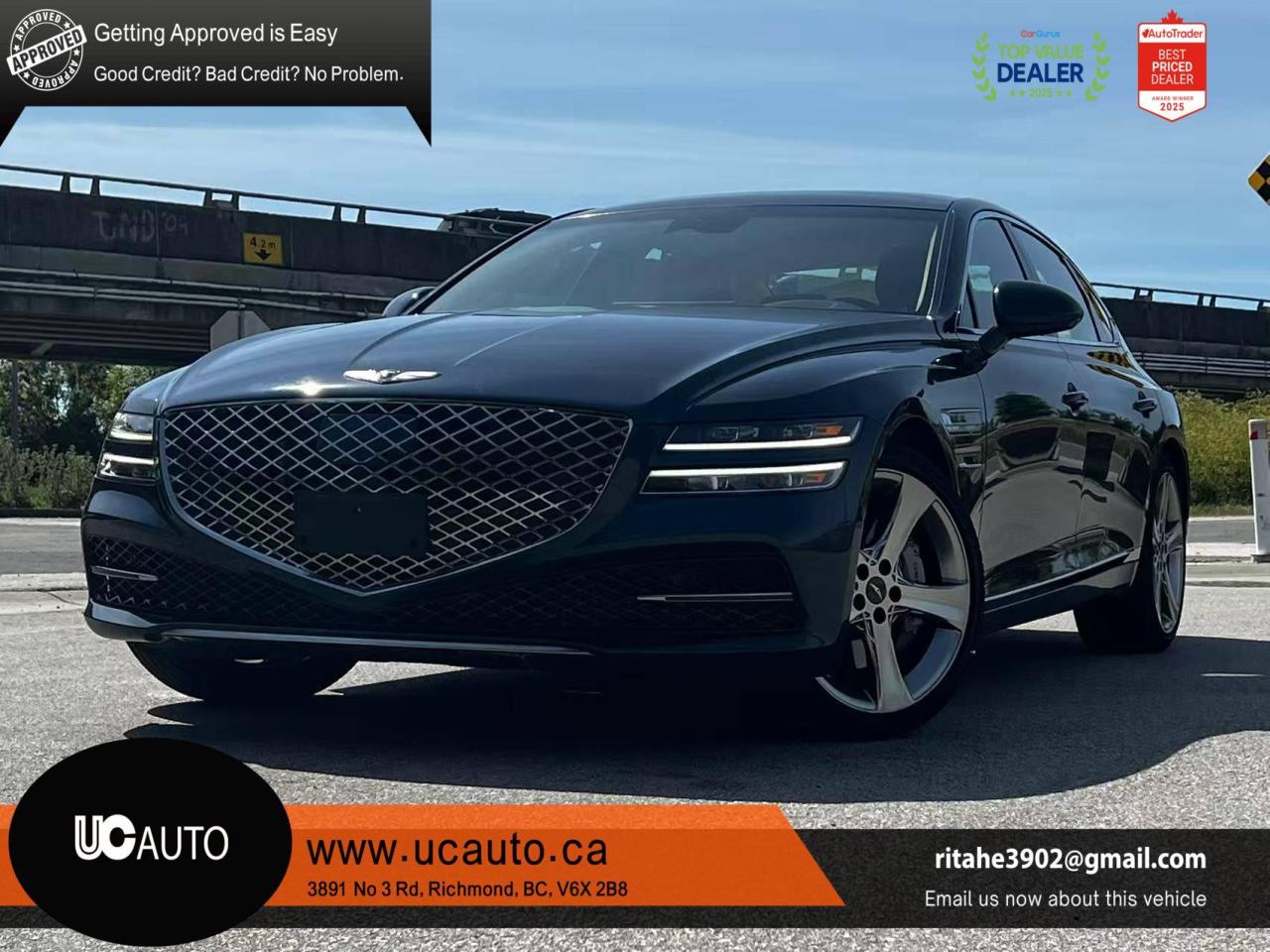 Used 2021 Genesis G80 3.5T Prestige AWD/ CLEAN TITLE/ BC LOCAL/ MASSAGE SEATS for sale in Richmond, BC