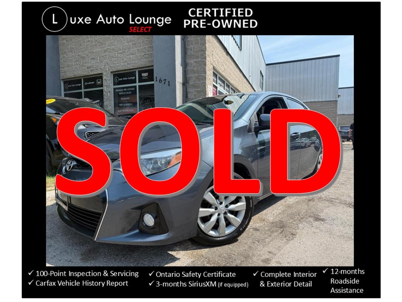 2014 Toyota Corolla S - AUTO, HEATED SEATS, BACK-UP CAMERA, BLUETOOTH!