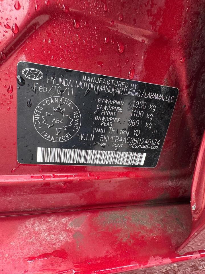 2011 Hyundai Sonata GL, AUTO, NEW ENGINE, 2 SETS OF WHEELS, CERTIFIED - Photo #16