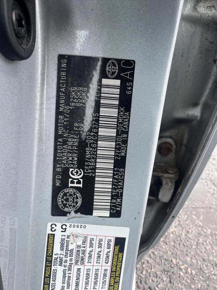 2007 Toyota Corolla CE, MANUAL, 4 CYL, ONLY 187KMS, AS IS SPECIAL - Photo #16
