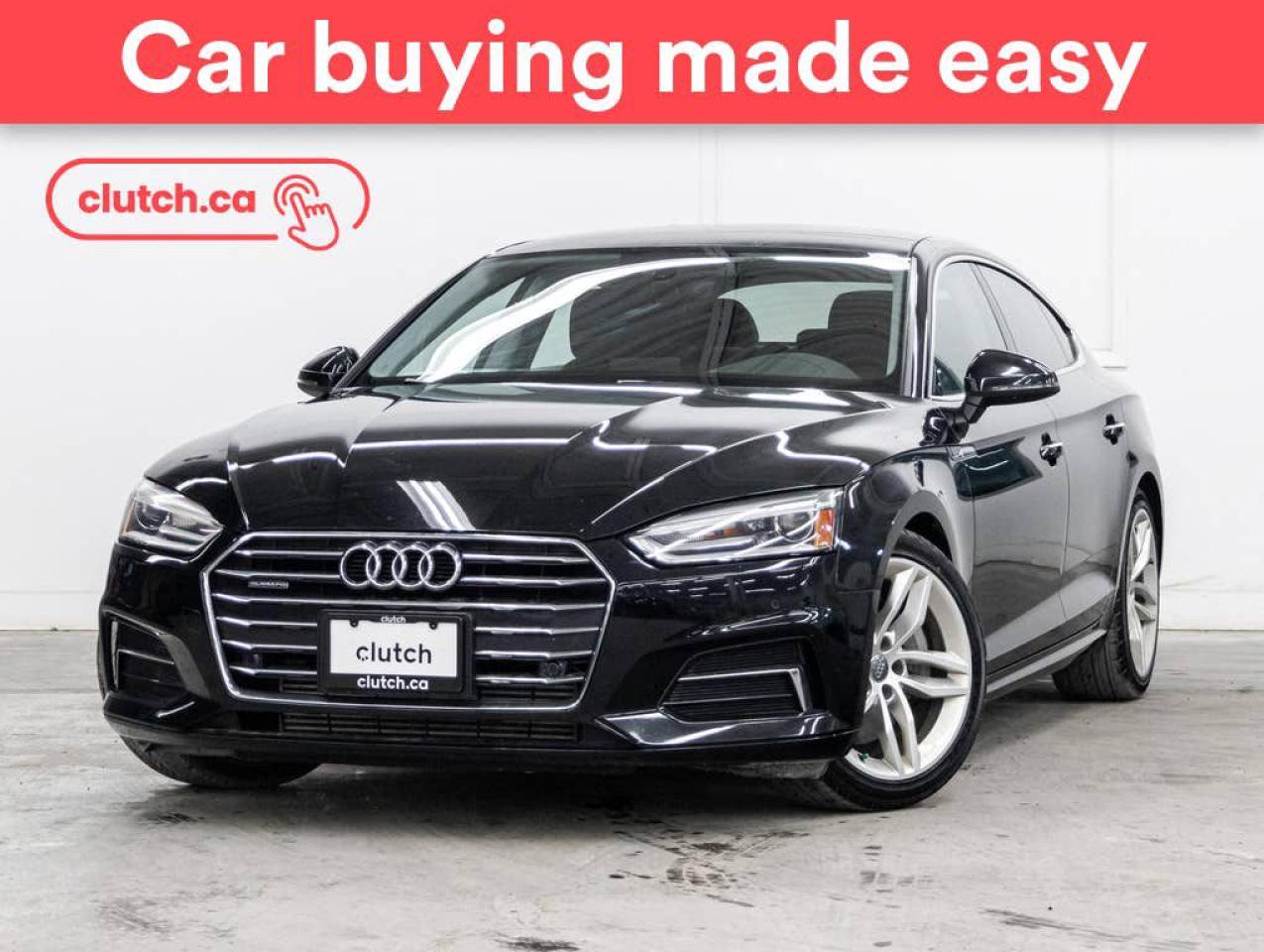 Used 2019 Audi A5 Komfort AWD w/ Apple CarPlay & Android Auto, Power Moonroof, Heated Steering Wheel for sale in Toronto, ON