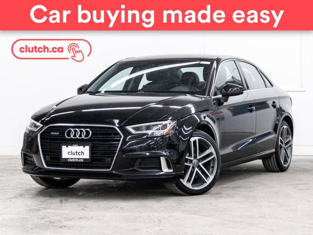 Used 2017 Audi A3 Technik AWD w/ Apple CarPlay, Power Moonroof, Nav for sale in Toronto, ON