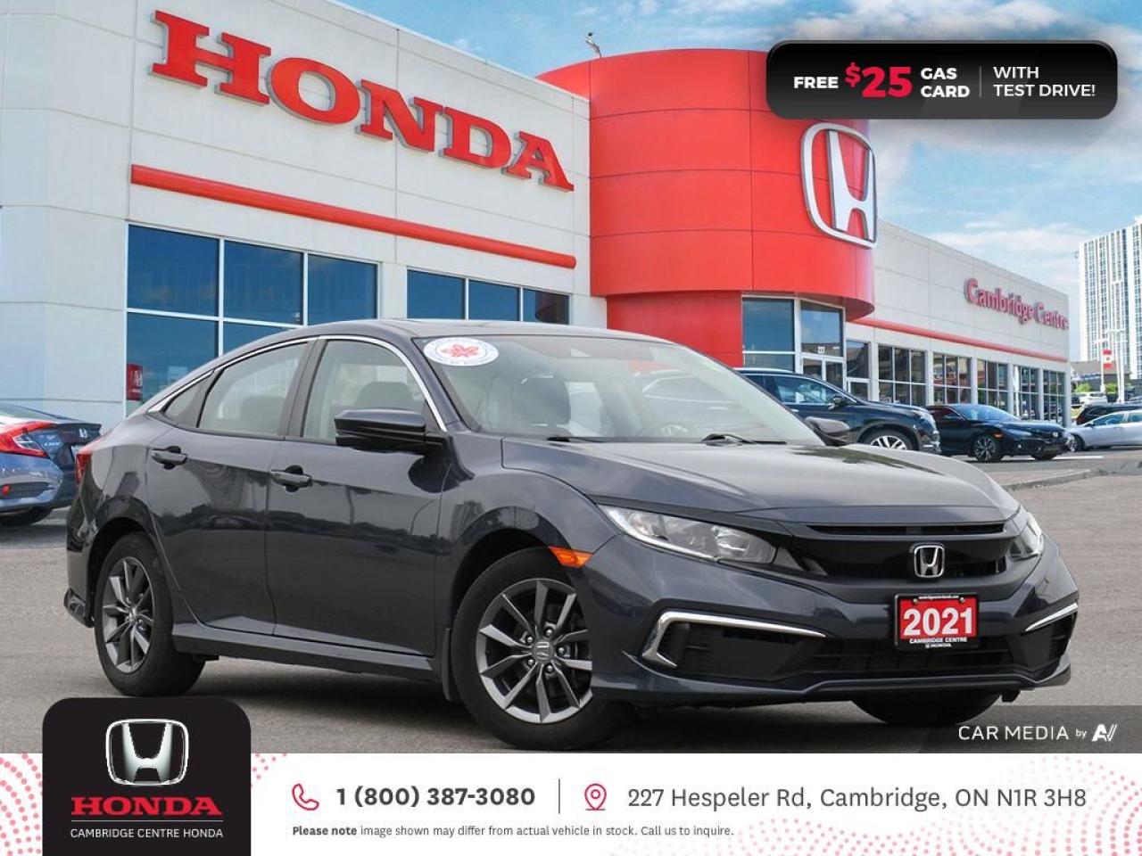 Used 2021 Honda Civic EX POWER SUNROOF | REARVIEW CAMERA | APPLE CARPLAY™/ANDROID AUTO™ for sale in Cambridge, ON