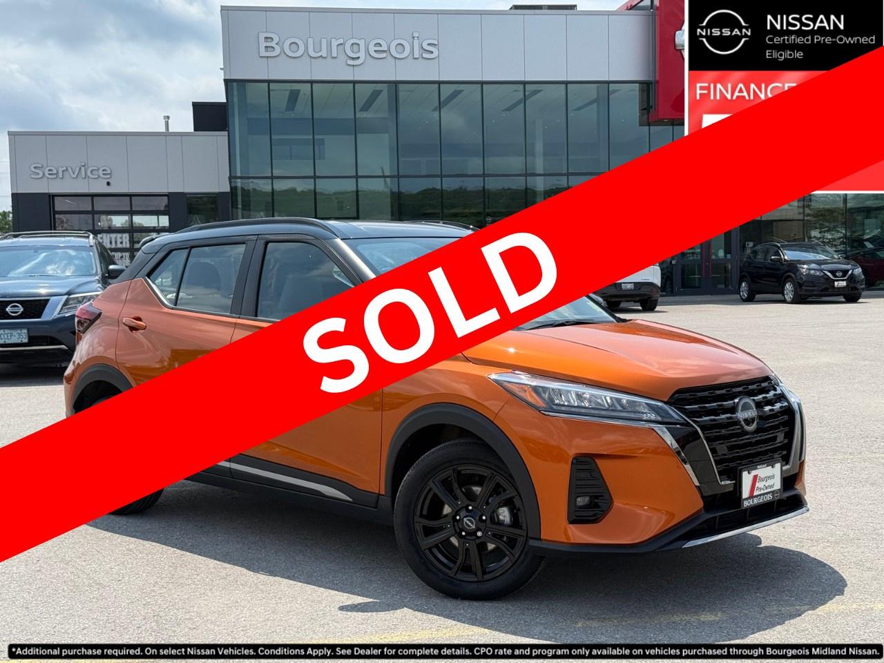 <p>The 2024 Nissan Kicks SR FWD in an eye-catching black with a smooth front-wheel drive system offers an engaging and confident drive on urban streets. Its compact SUV form pushes the limits of mobility without sacrificing style or practicality.</p> <p>From the outside, its shiny black finish is complemented by eye-catching alloy wheels and sophisticated lines that hint at its sporty nature. Inside, the gray cabin welcomes you with heated leather seats offering premium comfort. The leather-wrapped steering wheel adds a touch of elegance and control to every journey.</p> <p>Technologically advanced, the Kicks features a premier Bose audio system perfect for your music enjoyment. Stay seamlessly connected with Apple CarPlay, allowing you to integrate your smart device effortlessly while on the go. Equipped with key future-oriented safety features like lane assist, adaptive cruise control, brake assist, and parking sensors, it's ready to bolster your confidence on every drive.</p> <p>This versatile SUV will captivate urban explorers and tech-savvy families seeking comfort and top-tier features. To learn more about how the 2024 Nissan Kicks SR can fit into your lifestyle, reach out to our dealership today.</p> <p><strong>Why Choose the Bourgeois Auto Group?</strong></p><p>For 80 years, Bourgeois Auto Group has been delivering exceptional automotive experiences. Our factor trained teams work to ensure you receive the shopping experience you deserve; whether you're looking for a new or new-to-you vehicle.</p><p>Shop 24/7 with our online showroom and chat service, ensuring convenience every step of the way. No hidden fees, full disclosure, and every pre-owned vehicle comes with a Carfax® report for peace of mind.</p><p>We offer a wide selection of pre-owned vehicles, all competitively priced using real-time market data. Get the best deal on your purchase and trade-in with our free Live Market Analysis report.</p><p>Looking to sell your car? We buy any make or modelno purchase required. Our simple to use online trade valuation tool will provide you with a clear, transparent selling experience whether you buy our car or not.</p><p>Backed by hundreds dedicated employees across 4 convenient locations, were here to meet all your automotive needs. Visit us in Midland or Parry Sound and explore our inventory or schedule your next service today.</p> <p><strong>Financing Your Next Vehicle with Bourgeois Midland Nissan:</strong></p><p>At Bourgeois Midland Nissan, we make financing your next vehicle simple and stress-free! Our team works with trusted lenders to find flexible options tailored to your budget. Drive away with confidenceapply today!</p><p>Take advantage of our online pre-qualification tool, backed by Equifax and TD Bank to find the payment that works for you. Simply <a href=https://www.bourgeoisnissan.com/pre-qualify-for-financing/ rel=nofollow><strong>CLICK HERE</strong></a> to use our secure online credit tool with no impact to your credit.</p>