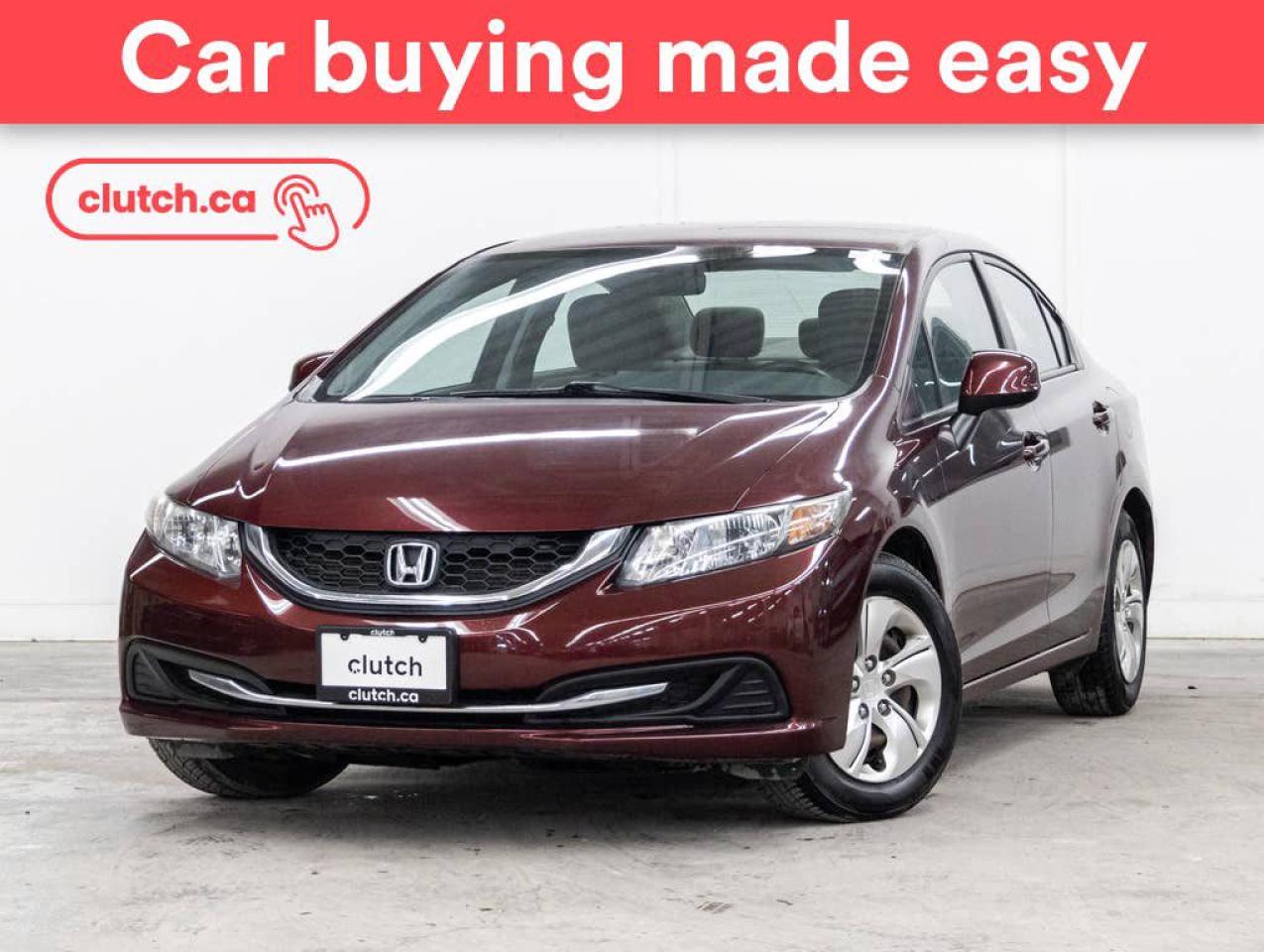 Used 2013 Honda Civic LX w/Heated Front Seats, Bluetooth Rearview Cam for sale in Toronto, ON