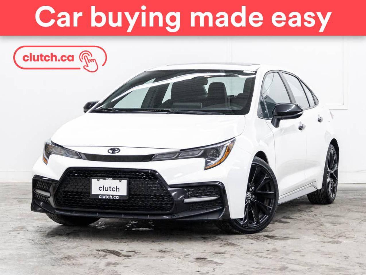 Climate Control, Bluetooth Music, Touchscreen Display and more!<br> <br>Clutch is the largest online used car retailer in Canada, delivering a seamless, hassle-free car-buying experience to drivers everywhere. Shop hundreds of used cars online, get the right one delivered to your door, and enjoy peace of mind with our 10-Day Money-Back Guarantee. How sweet is that? To learn more, visit clutch.ca.<br> <br>The top features for this 2020 Toyota Corolla include:<br> <br>Front Heated Seats<br>Climate Control<br>Bluetooth Music<br>Touchscreen Display<br>Adaptive Cruise Control<br>12V Outlet<br>USB Input<br>Push Button Start<br>Blindspot Sensors<br>Heated Steering Wheel<br>Sunroof<br>Rear View Camera<br> <br>Seamless home delivery - Delivery to your door in a matter of days. Available on select packages.<br> <br>Try it out for 10 days - If you do not like it, we will take it back. <br> <br>Quality assured - All cars go through our rigorous 210-point inspection and reconditioning process.<br> <br>Peace of mind - 3-month Standard Warranty, with additional warranty options available.<br> <br>Haggle-free - No haggling or hard sells.<br> <br>100% Transparency - Full inspection reports on every car, including high-res photography and a free Carfax report.<br> <br>Listed price is for cash purchase only and does not include taxes, Shipping Fees (if applicable), Delivery Fees (if applicable), government licensing fees.<br> <br>Previous Provincial Registrations:<br>Ontario<br> <br>Stock # 56214