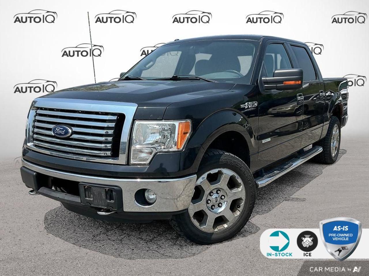 Recent Arrival!<br><br><br>4WD.<br><br>Black 2012 Ford F-150 XLT 4D SuperCrew 3.5L V6 6-Speed Automatic Electronic 4WD<br><br><br>Reviews:<br>  * Owner reviews are few and far between online, though a scan of your writers notes from past test drives of the Raptor indicate that potential owners can expect fun to drive handling on any surface, pleasing power with the 6.2L engine, a smooth and comfortable highway drive, and unique, distinctive and exclusive looks. High capability and a great driving position helped round out the package. Source: autoTRADER.ca<p></p>

<h4>AS-IS PRE-OWNED VEHICLE</h4>

<p>This vehicle is being sold AS-IS, unfit, not e-tested, and is not represented as being in roadworthy condition, mechanically sound or maintained at any guaranteed level of quality. The vehicle may not be fit for use as a means of transportation and may require substantial repairs at the purchasers expense. It may not be possible to register the vehicle to be driven in its current condition. This vehicle does not qualify for AutoIQs 7-Day Money Back Guarantee</p>

<p>The buyer of this vehicle will be responsible for all costs associated with passing a Ministry of Transportation Safety Inspection, which is needed to license a vehicle in the Province of Ontario. We are offering this vehicle at a reduced price, as the buyer will be responsible for all costs associated with making this vehicle roadworthy. We have not inspected this vehicle mechanically and do not know what repairs/costs are involved in getting it roadworthy. It may or may not have mechanical, cosmetic, safety and/or emissions issues. By allowing you to choose where and how you want the certifications completed, you have an opportunity to save money!</p>

<p>SPECIAL NOTE: This vehicle is reserved for AutoIQs retail customers only. Please, no dealer calls. Errors and omissions excepted.</p>

<p>*As-traded, specialty or high-performance vehicles are excluded from the 7-Day Money Back Guarantee Program (including, but not limited to Ford Shelby, Ford mustang GT, Ford Raptor, Chevrolet Corvette, Camaro 2SS, Camaro ZL1, V-Series Cadillac, Dodge/Jeep SRT, Hyundai N Line, all electric models)</p>

<p>INSGMT</p>