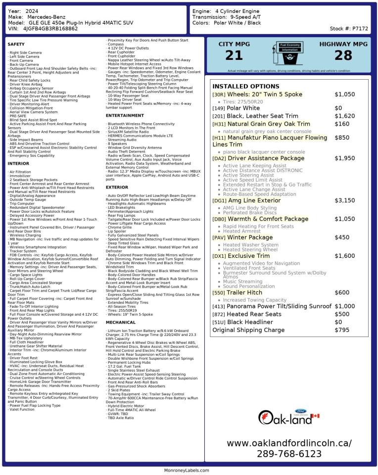 2024 Mercedes GLE 450e EXCLUSIVE TRIM | AMG LINE | BLACK LTHR UPGRADE Photo4