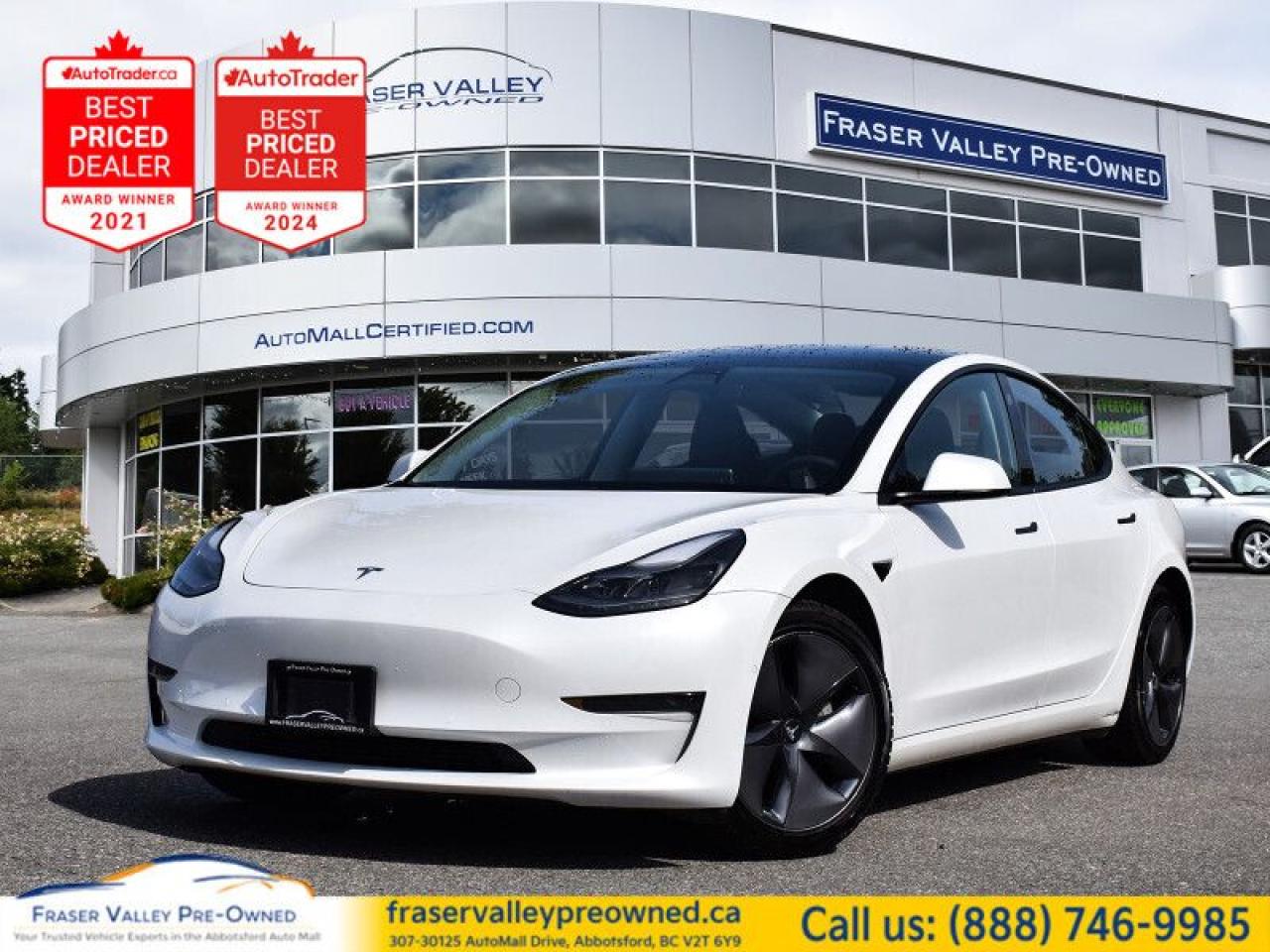 Used 2021 Tesla Model 3 Standard Range Plus  - Fast Charging - $112.37 /Wk for sale in Abbotsford, BC