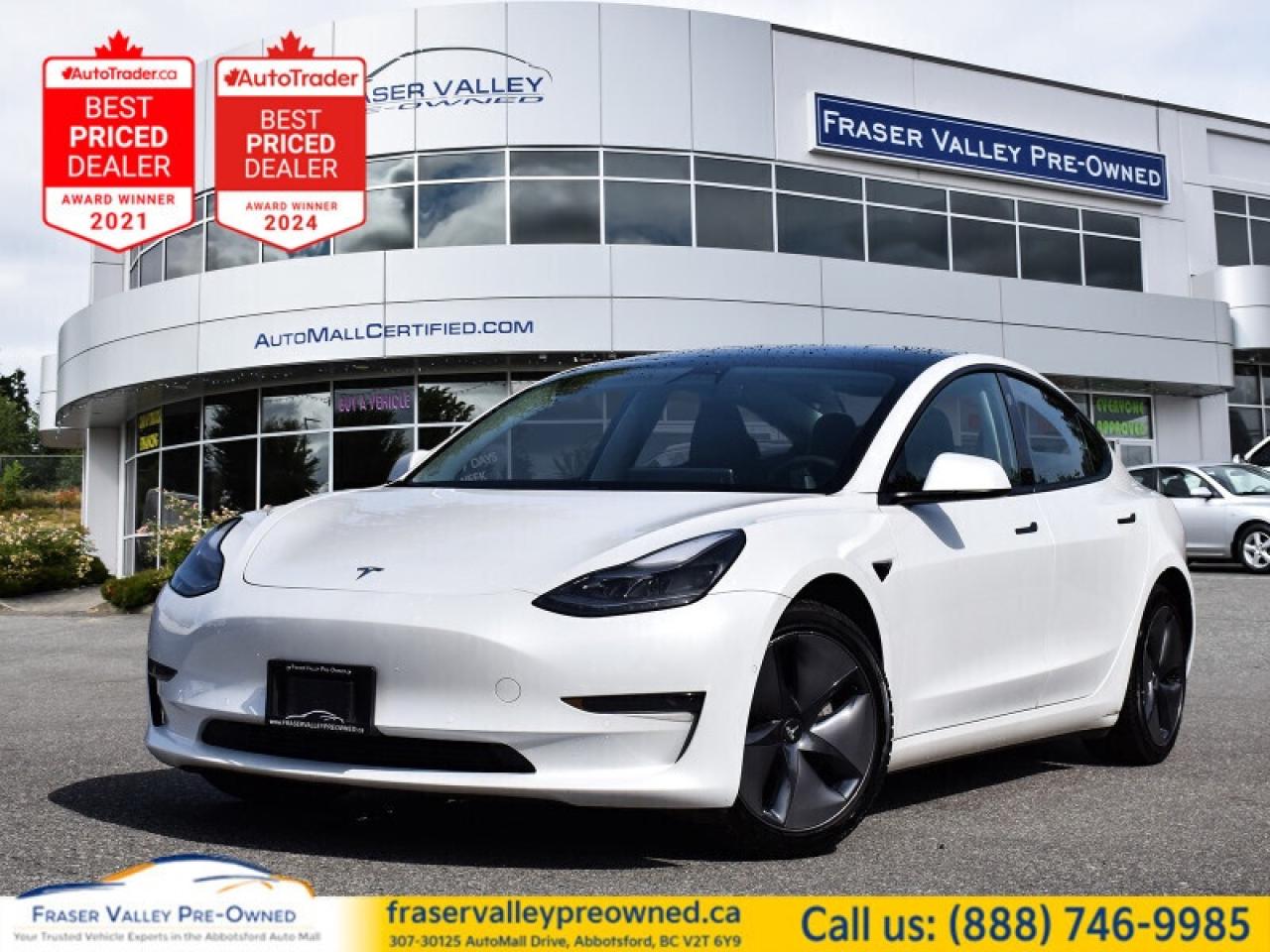 Used 2021 Tesla Model 3 Standard Range Plus  - Fast Charging - $112.37 /Wk for sale in Abbotsford, BC