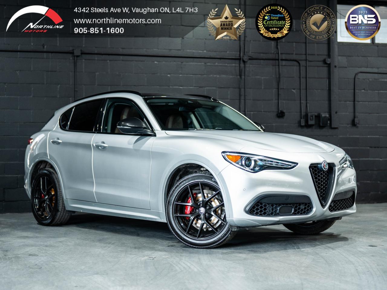 Used 2021 Alfa Romeo Stelvio Ti/HARMEN K/PANO/CAM/CLEAN CARFAX for sale in Vaughan, ON