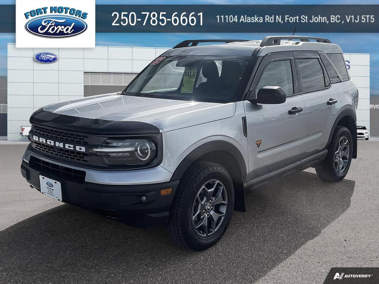 Used 2023 Ford Bronco Sport Badlands 4x4 for sale in Fort St John, BC