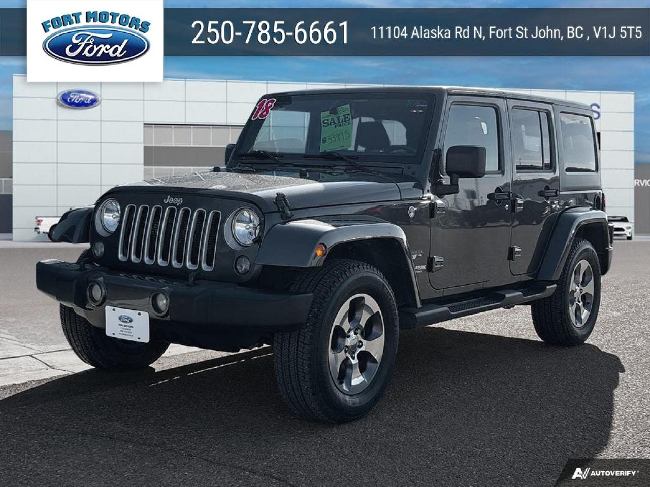 Used 2018 Jeep Wrangler Sahara for sale in Fort St John, BC