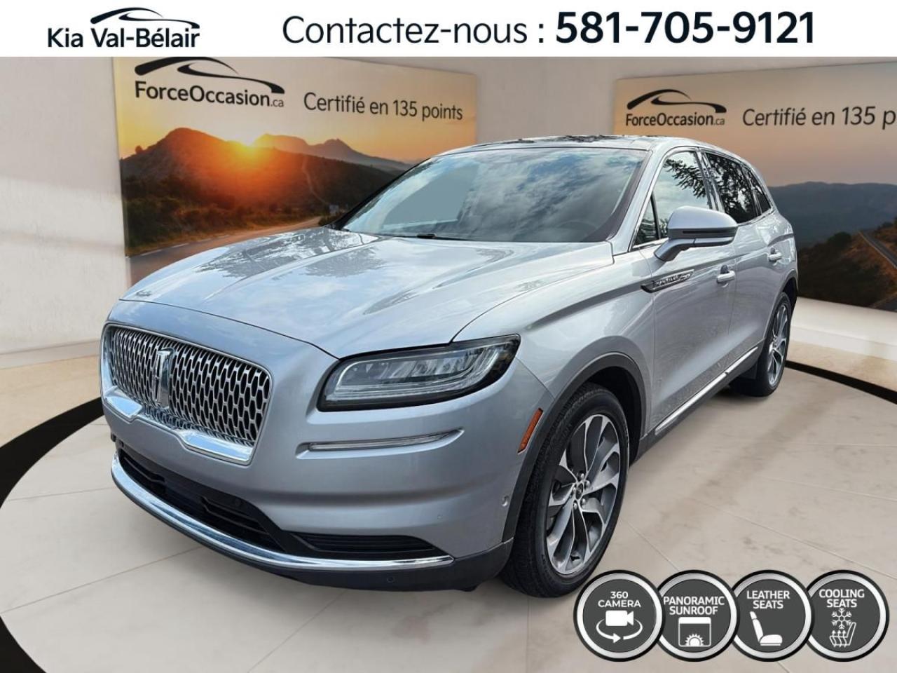 Used 2022 Lincoln Nautilus ULTRA *AWD *TURBO *250HP *CUIR *TOIT *CAMÉRA 360° for sale in Québec, QC