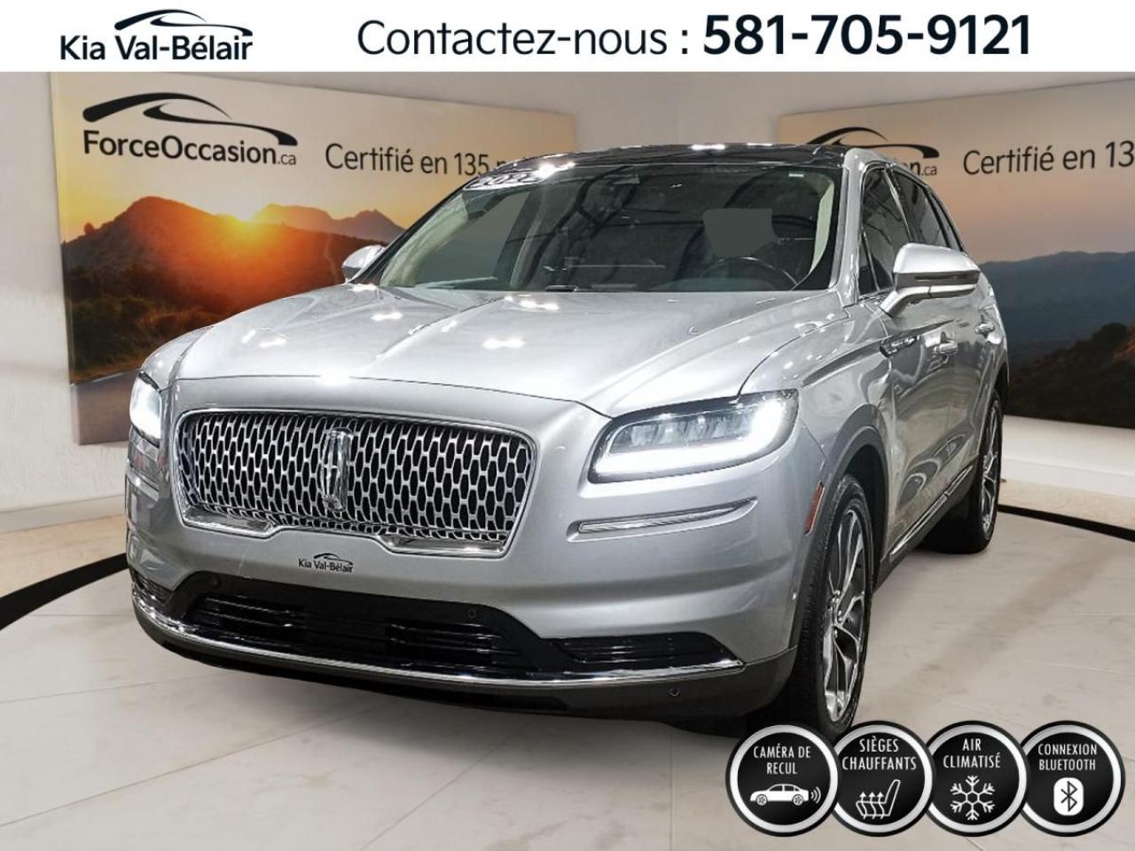 Used 2022 Lincoln Nautilus ULTRA *AWD *TURBO *250HP *CUIR *TOIT *CAMÉRA 360° for sale in Québec, QC