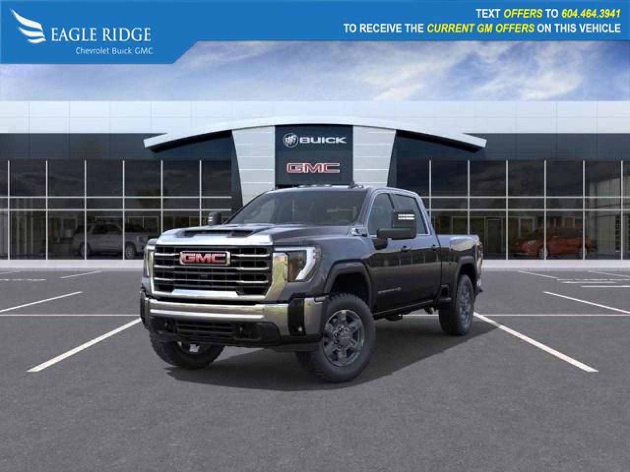 New 2025 GMC Sierra 3500 HD SLE Navigation, heated seats, 4WD, 13.4 touchscreen with Google built-in, remote vehicle start, engine stop/start, auto-locking rear differential, automatic emergency braking, HD surround vision, lane kee for sale in Coquitlam, BC