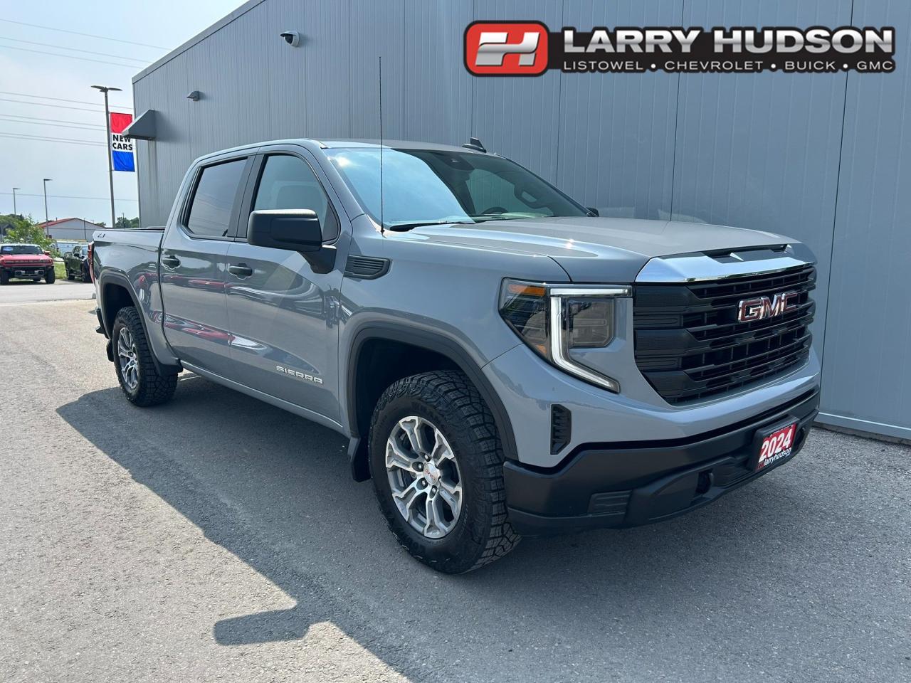 One Owner! This GMC Sierra Pro Crew Features a 5.3L Ecotec V8 Engine, 10-Speed Automatic Transmission, Thunderstorm Grey Metallic Exterior, Jet Black Interior, Front 40/20/40 Bench Seat, Power Driver Seat, Rear 60/40 Folding Bench Seat, Push Button Start, Remote Keyless Entry, Deep Tint Rear Glass, GMC Pro Safety, HD Rear Vision Camera, Following Distance Indicator, Forward Collision Alert, Lane Keep Assist With Lane Departure Warning, Automatic Emergency Braking, Front Pedestrian Braking, Manual Tilt Steering Column, Cruise Control, GMC Infotainment System With 7 Diagonal Colour Touchscreen, 3.5 Driver Information Center, 6 Speaker Audio System, Teen Driver Mode, GMC Multipro Tailgate, EZ Lift Power Lock and Release Tailgate, LED Cargo Bed Lighting, Rear Bumper Cornersteps, Hitch Guidance, Intellibeam, Manual-Folding Outside Heated Power-Adjustable Mirrors, Black Front Recovery Hooks, Single Outlet Exhaust, Auto Locking Rear Differential, Autotrac Two-Speed Transfer Case, Brake Wear Lining Indicator, Hill Decent Control, Trailering Equipment, Trailer Brake Controller, Heavy-Duty Air Filter, Engine Oil Cooler, Transmission Oil Cooler, Off-Road Suspension, X31 Off-Road Package, Tire Pressure Monitoring System, 18 Machined Aluminum Wheels With Dark Grey Metallic Accents, OnStar Services Available, OnStar 4G LTE Wi-Fi Hotspot Capable, SiriusXM Satellite Radio Services Available.

<br> <br><i>-- The Larry Hudson Group is a  family run automotive organization that has enjoyed growth for over 41 years of business. We have a great selection of new inventory and what we feel are the best reconditioned used cars in Ontario. Hudsons NEED your trade. We can offer you top market value for your current vehicle. Please come and partake in a great buying experience with the Larry Hudson Group in Listowel. FREE CarFax report available with every used vehicle! --</i>